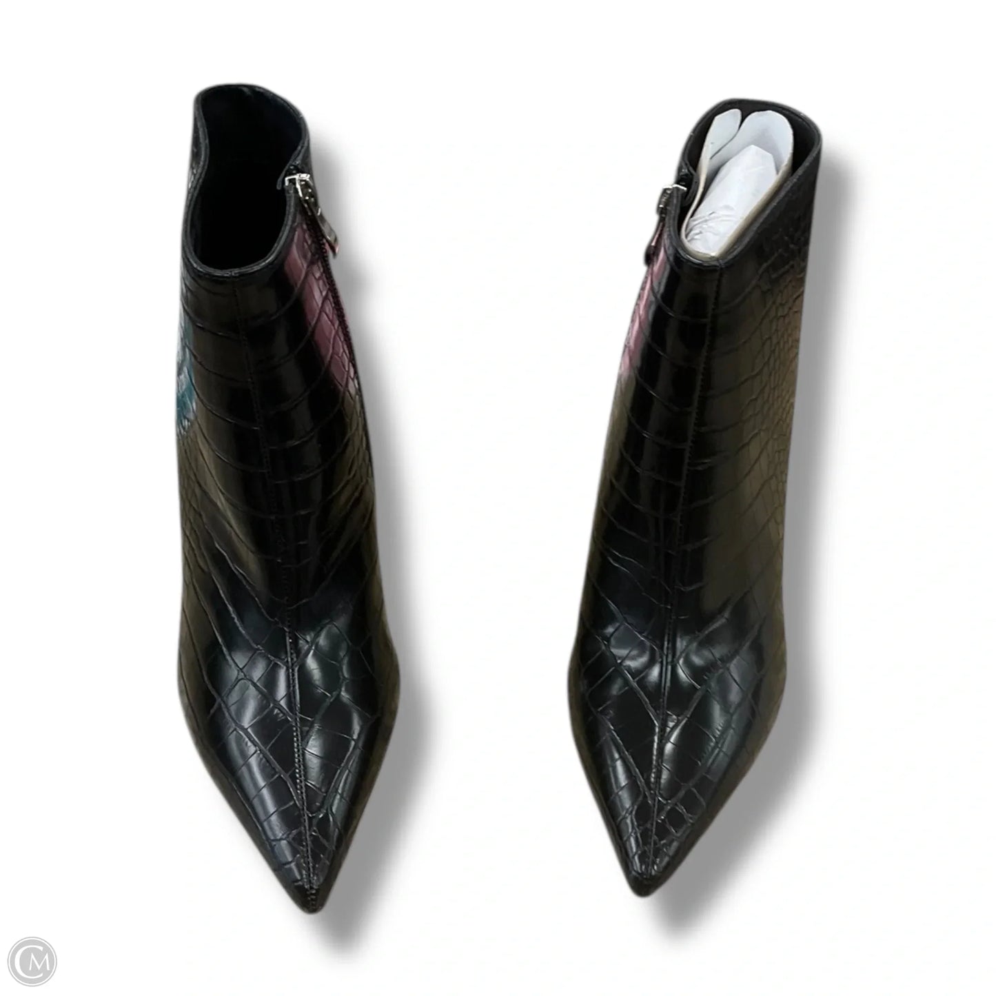 Boots Ankle Heels By Clothes Mentor In Black, Size: 9