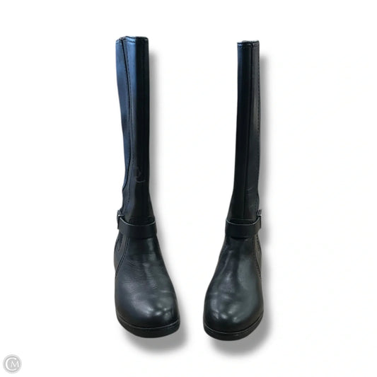 Boots Mid-calf Flats By Clarks In Black, Size: 7.5