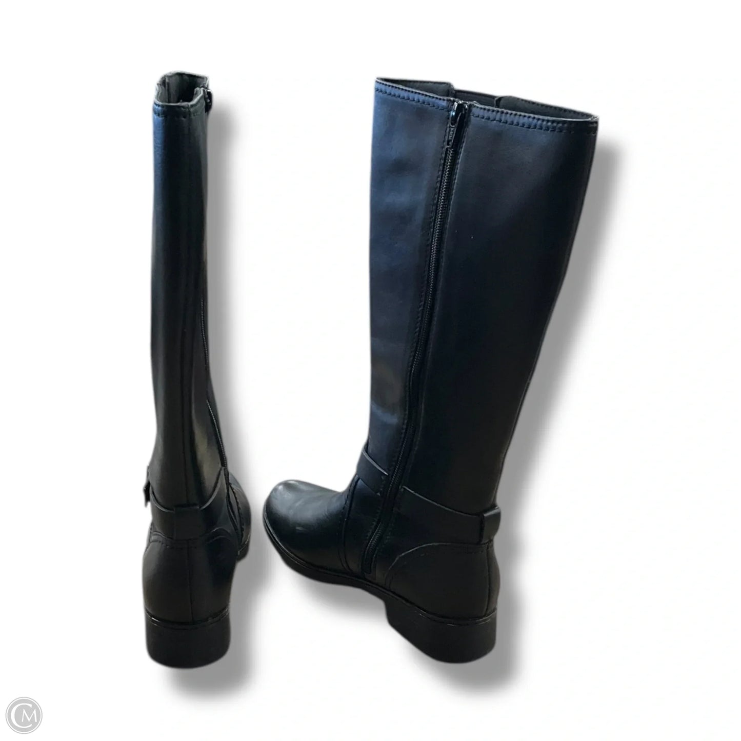 Boots Mid-calf Flats By Clarks In Black, Size: 7.5