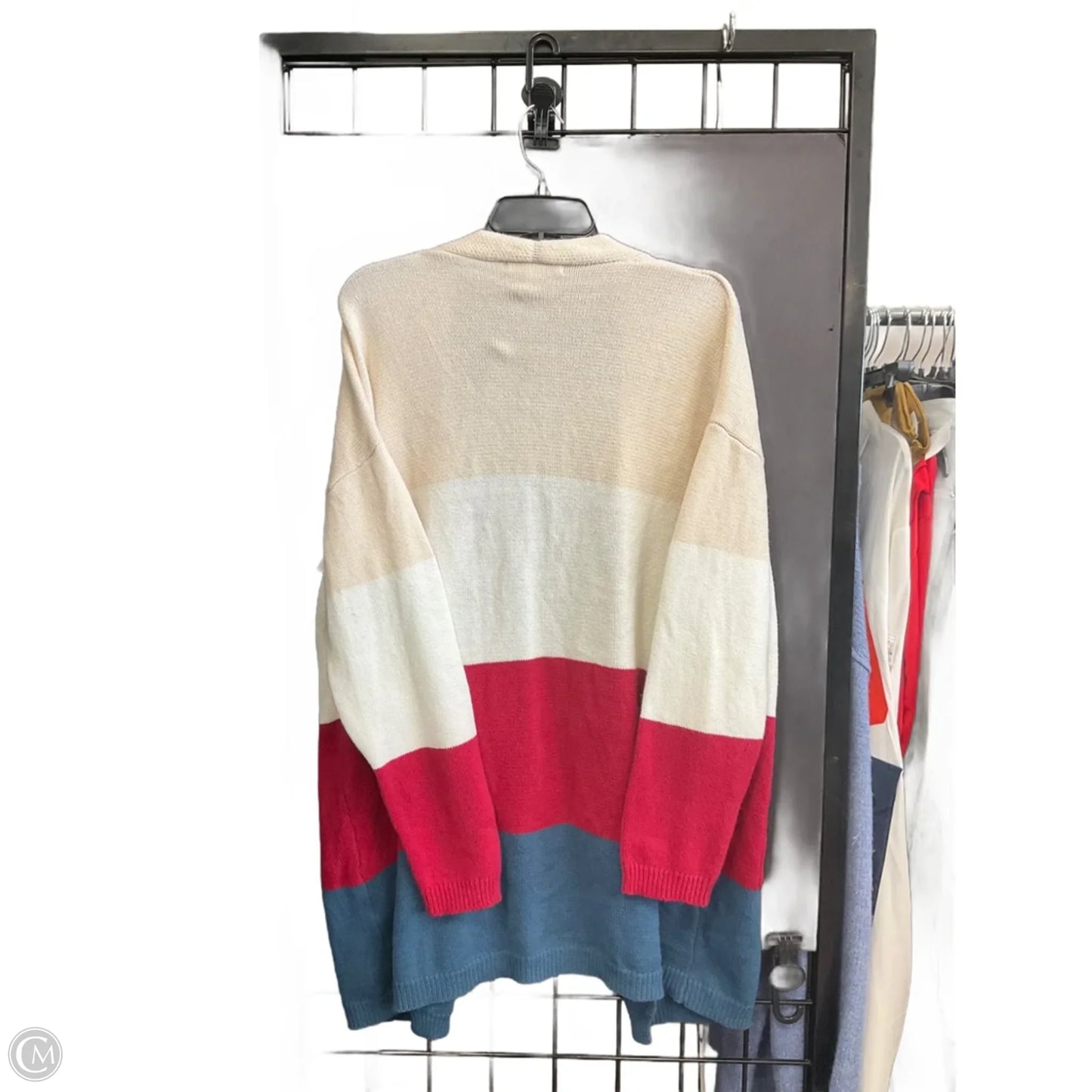 Cardigan By Clothes Mentor In Multi-colored, Size: 1x