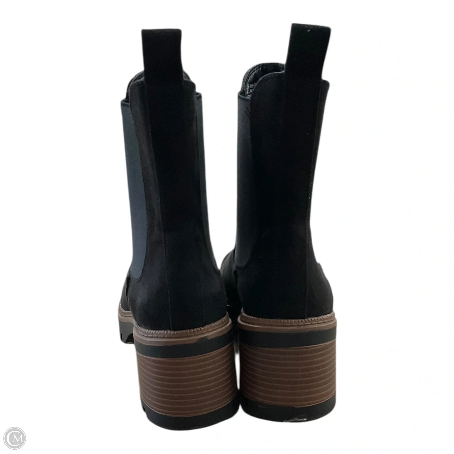 Boots Ankle Heels By Bamboo In Black, Size: 8.5