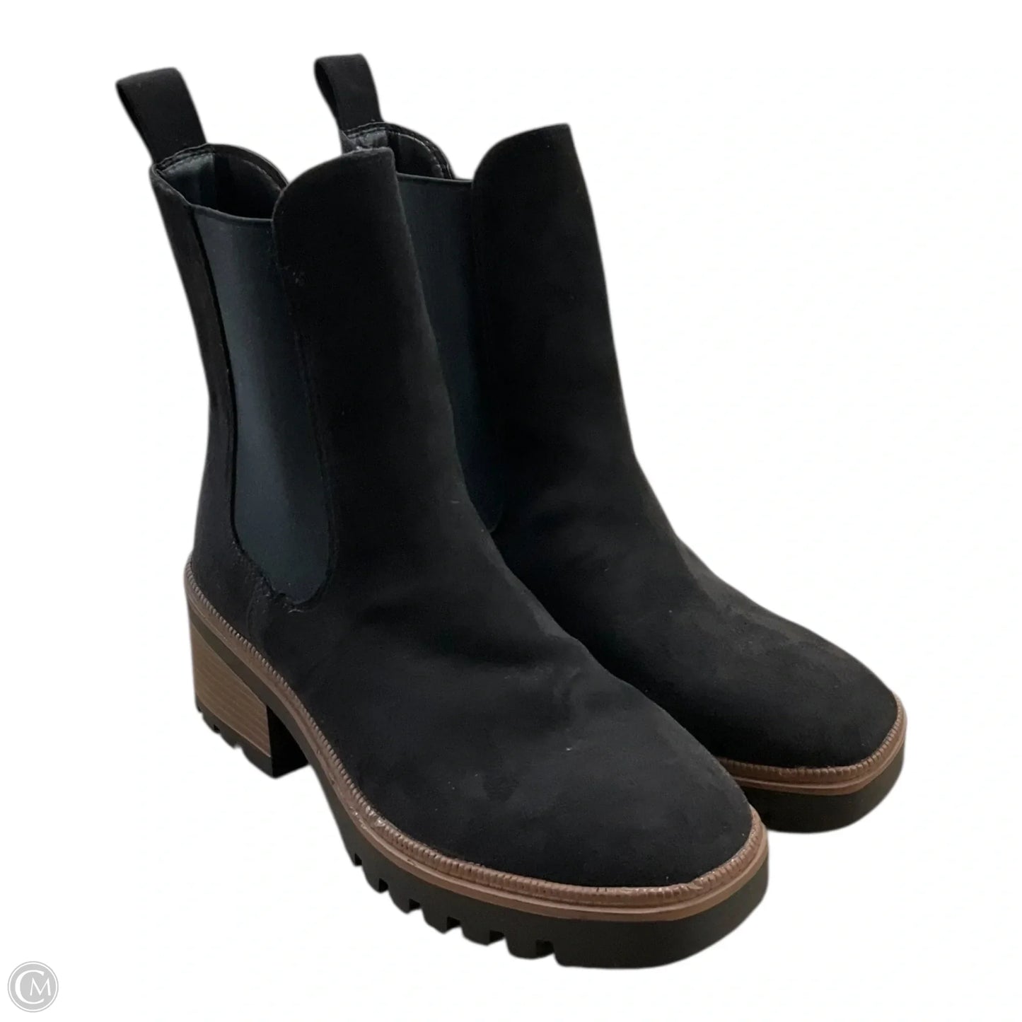 Boots Ankle Heels By Bamboo In Black, Size: 8.5