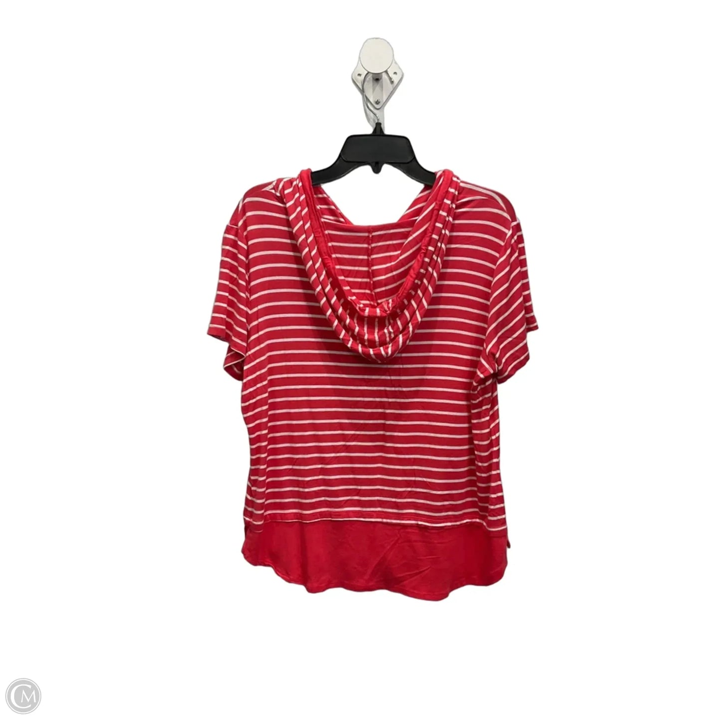 Top Short Sleeve By Christopher And Banks In Striped Pattern, Size: L
