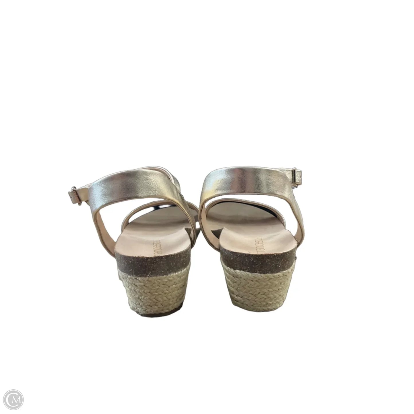 Sandals Heels Wedge By Francesca’s In Gold, Size: 10