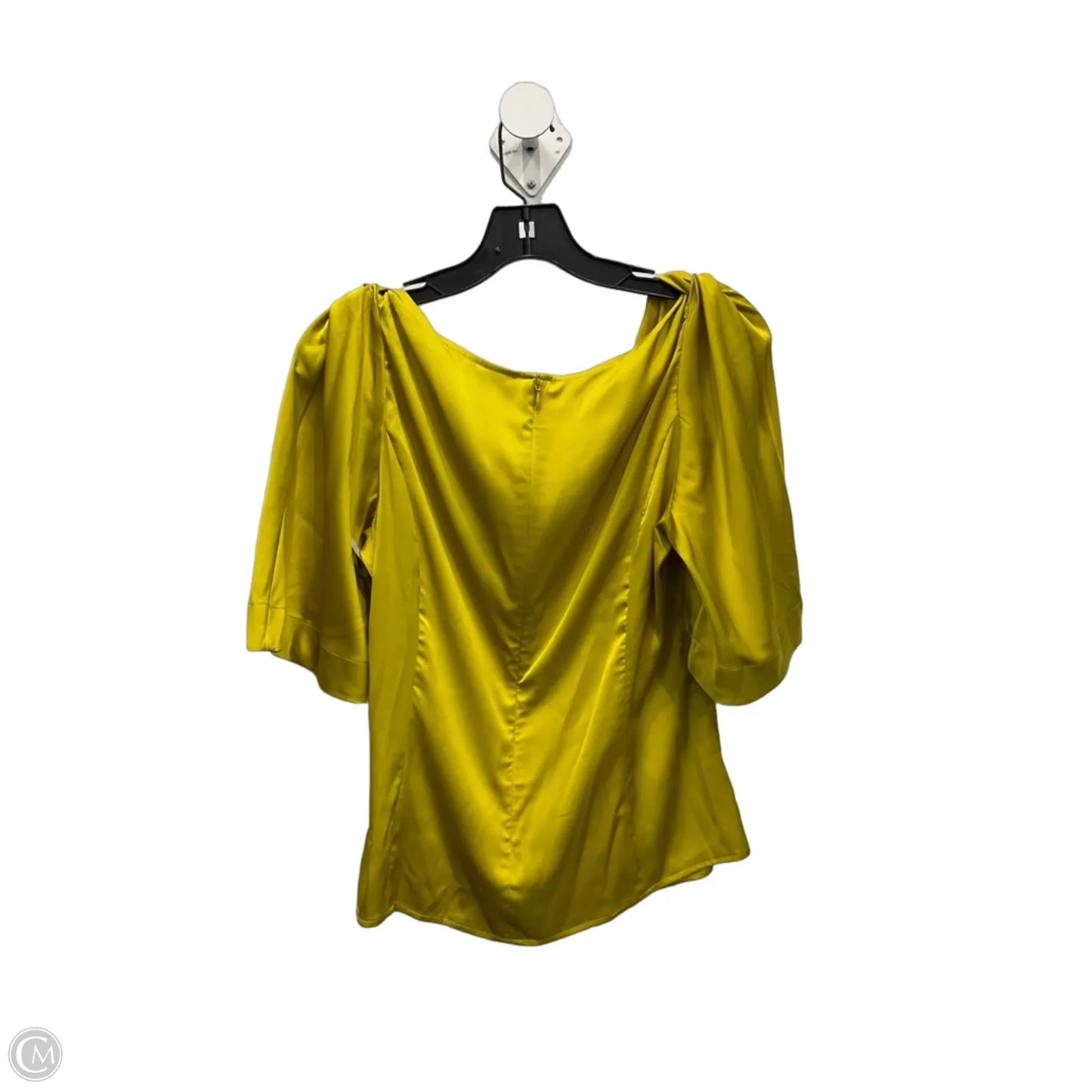 Top 3/4 Sleeve By White House Black Market In Chartreuse, Size: M