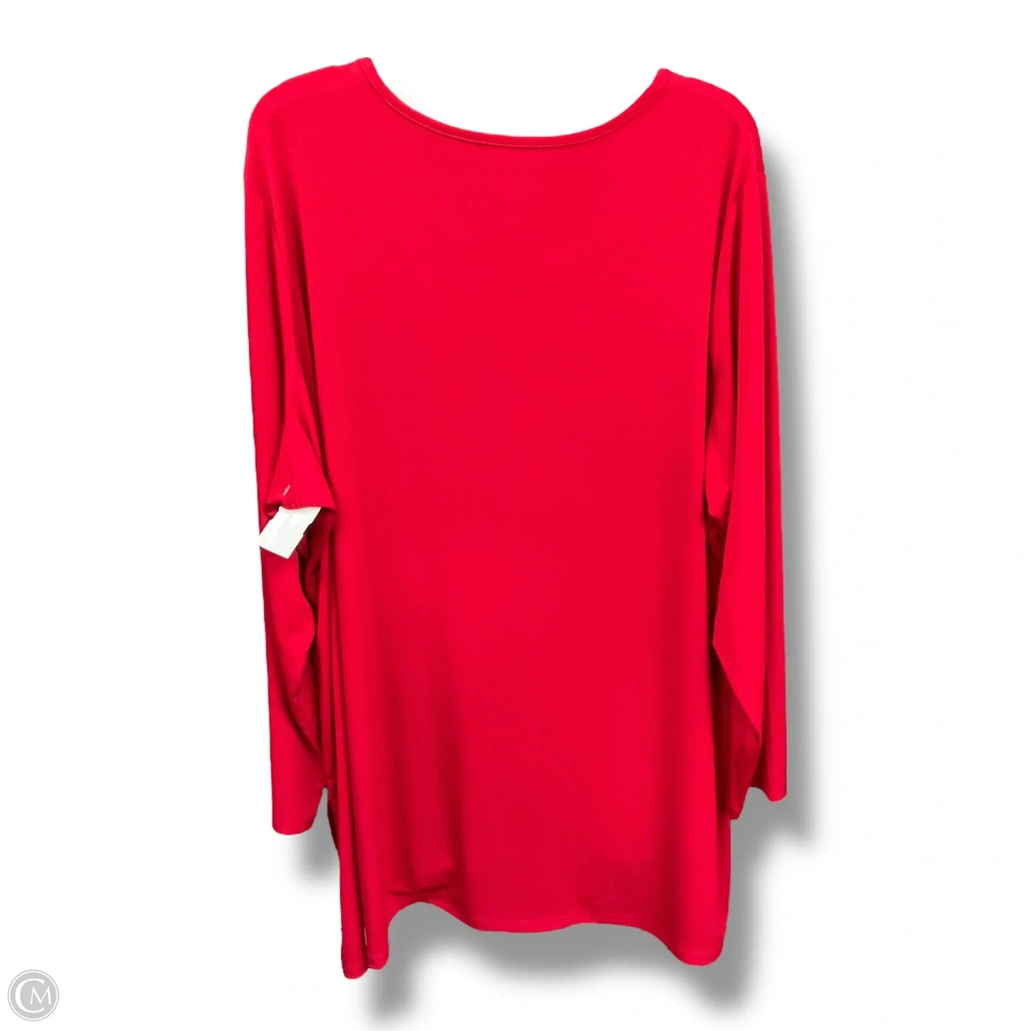 Top 3/4 Sleeve By Susan Graver In Red, Size: 3x