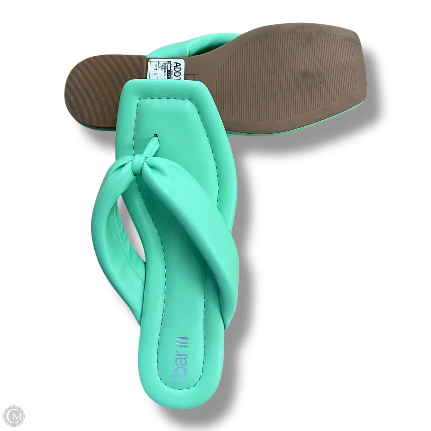 Sandals Flats By Bar Iii In Green, Size: 7.5