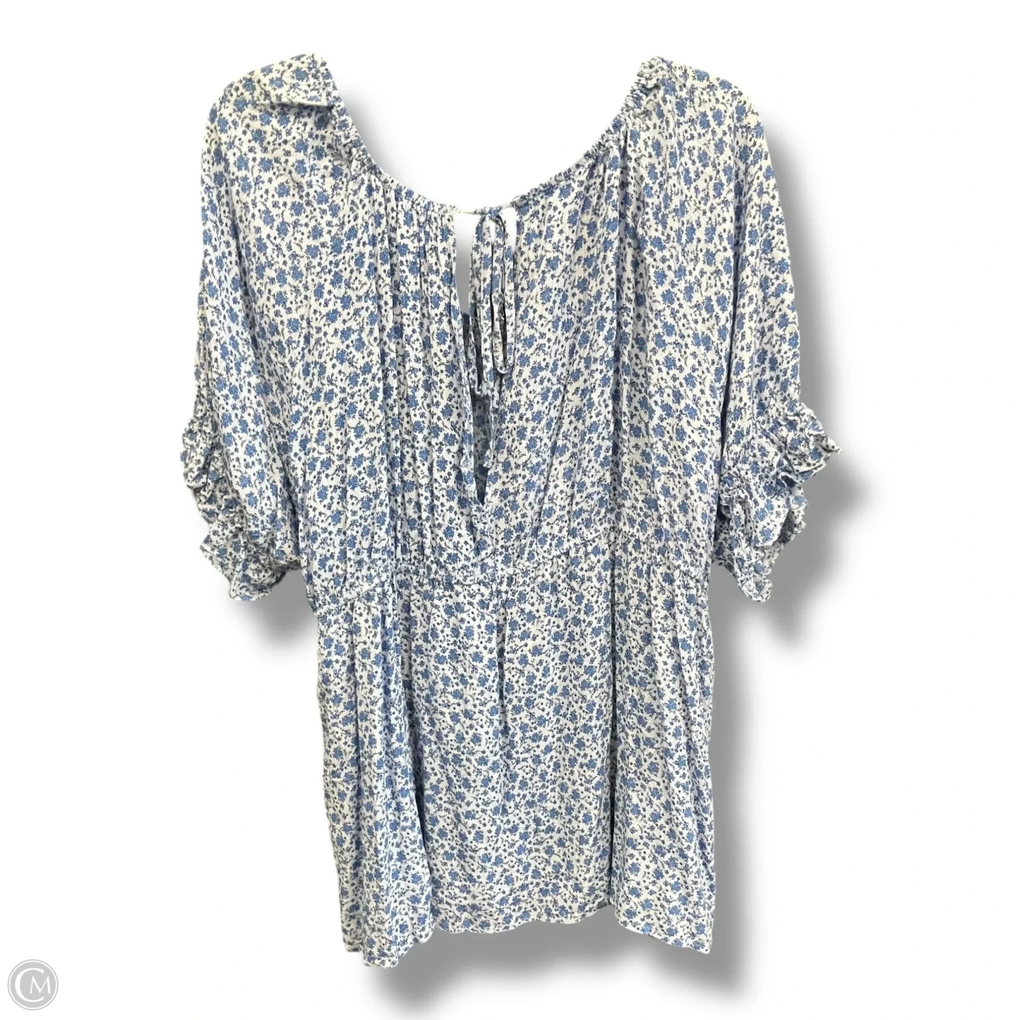 Top Short Sleeve By Chicsoul In Blue, Size: 3x