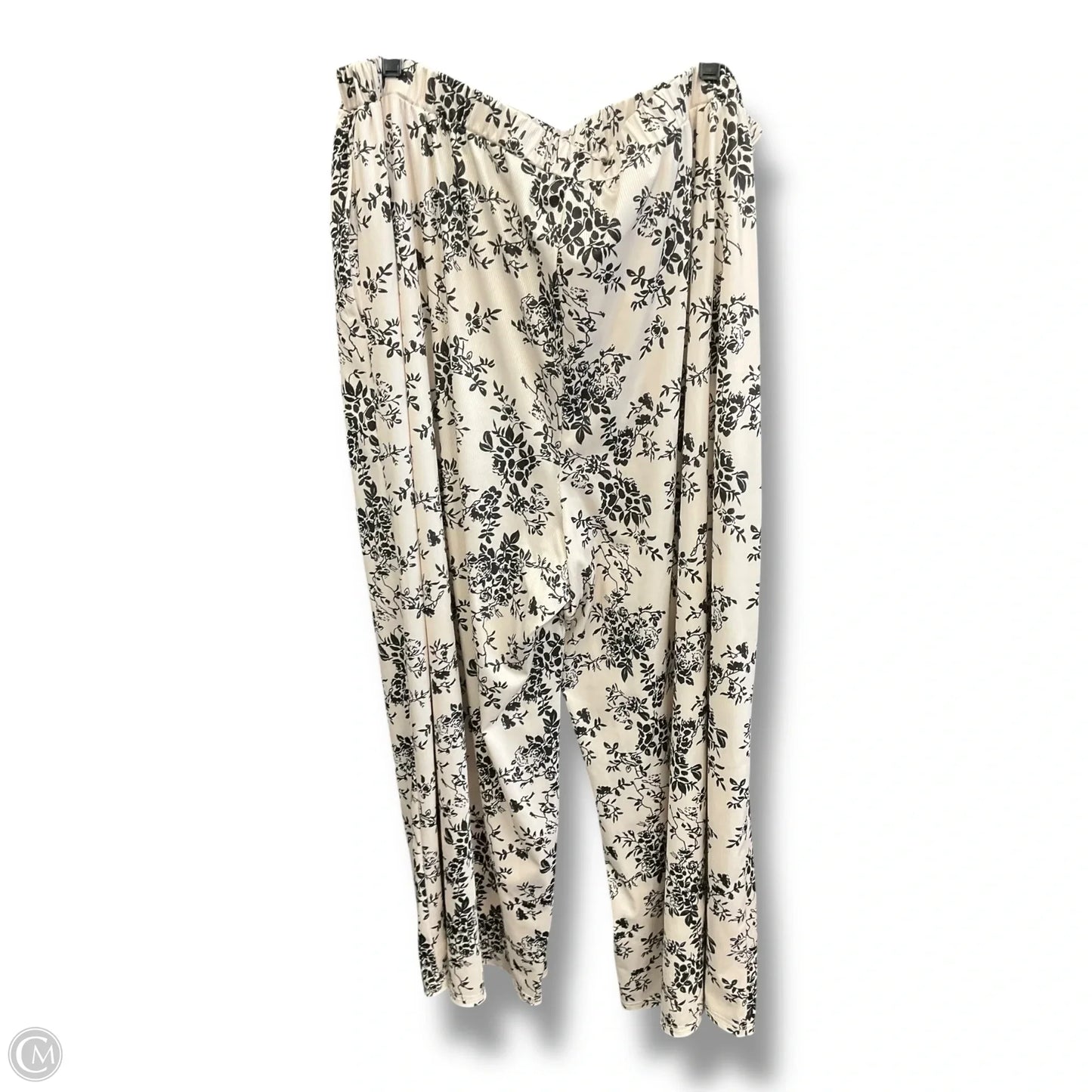 Pants Wide Leg By Clothes Mentor In Black & Cream, Size: 4x