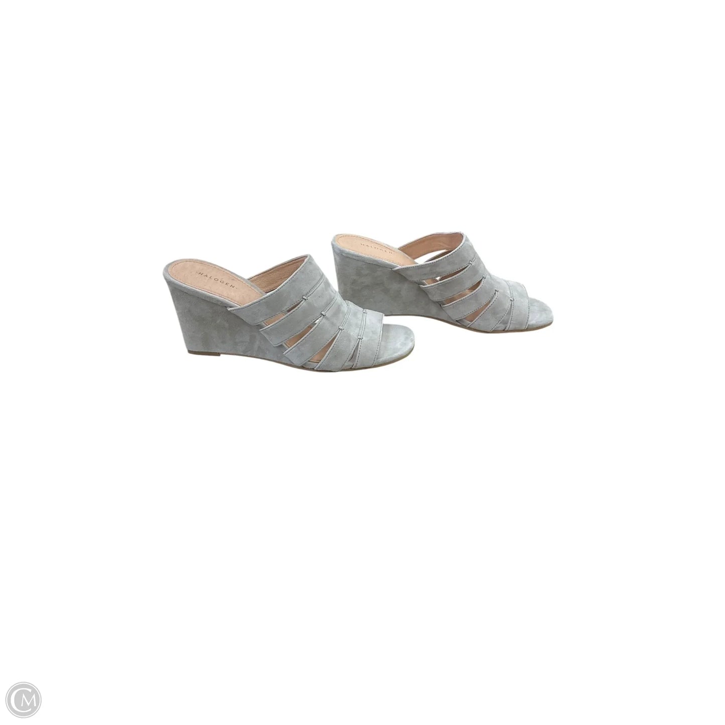 Sandals Heels Wedge By Halogen In Taupe, Size: 8