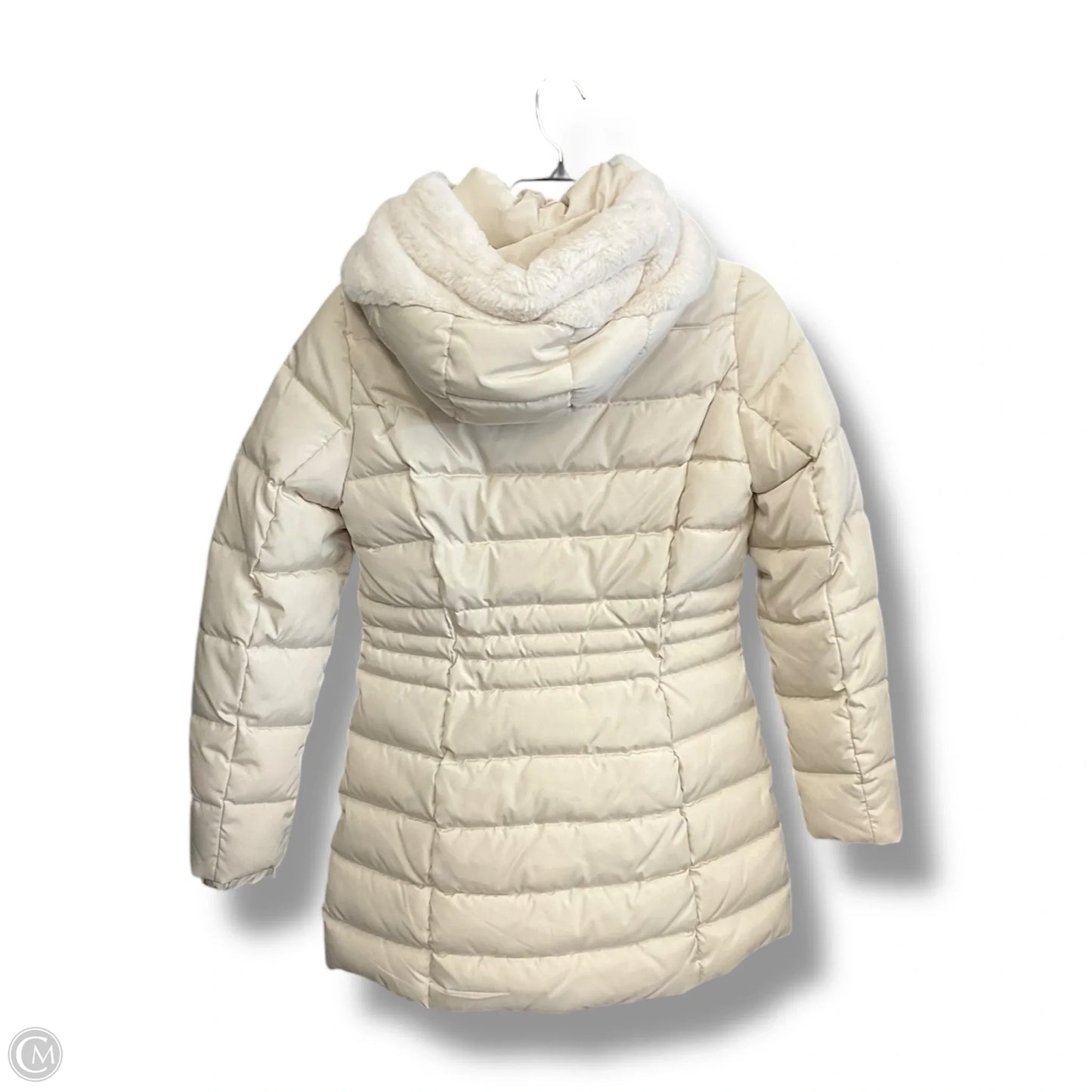 Coat Puffer & Quilted By Laundry In Cream, Size: Xs