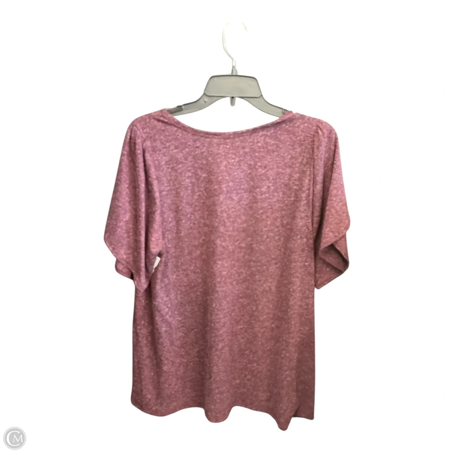 Top Short Sleeve By Lane Bryant In Maroon, Size: Xl