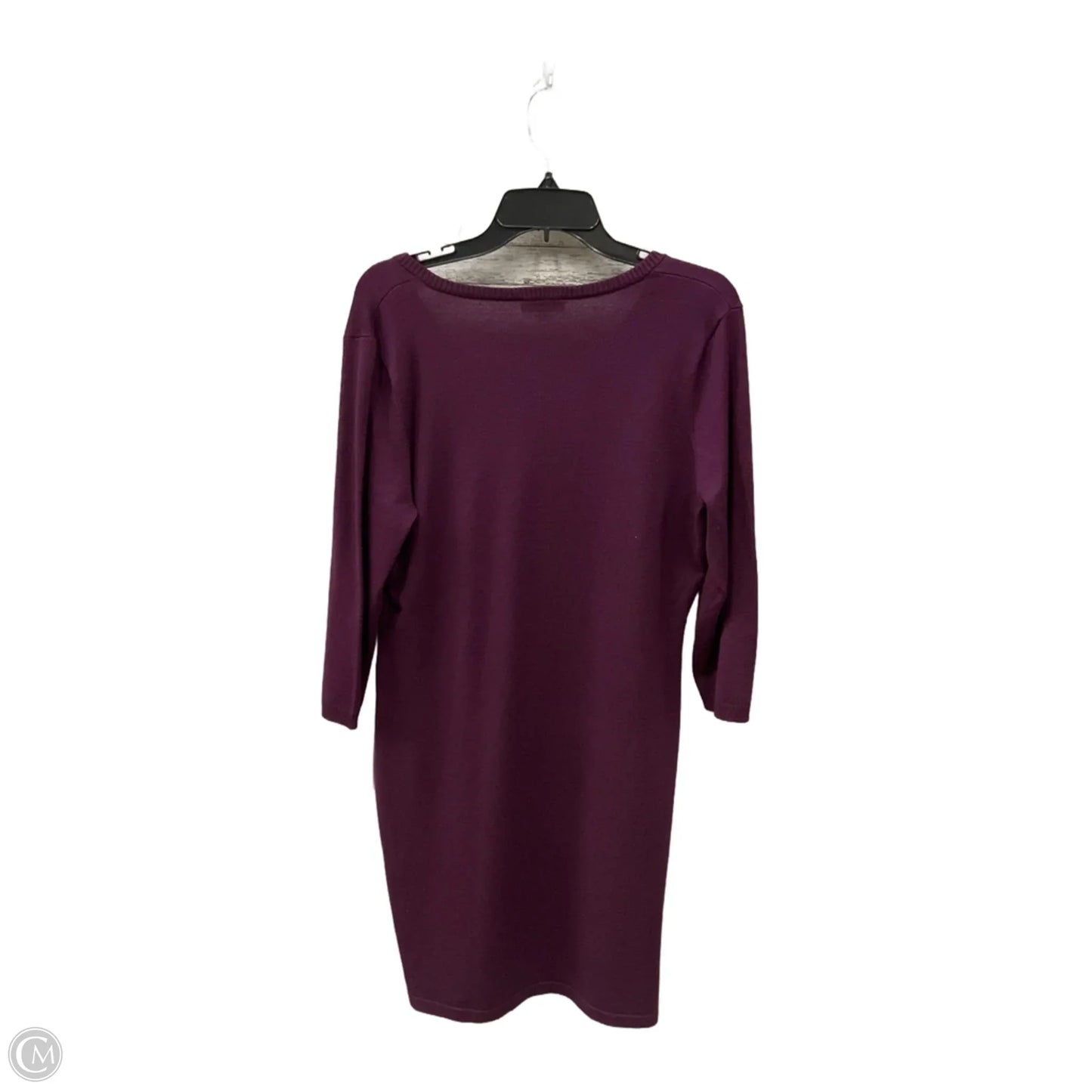 Dress Casual Midi By Calvin Klein In Purple, Size: Xl