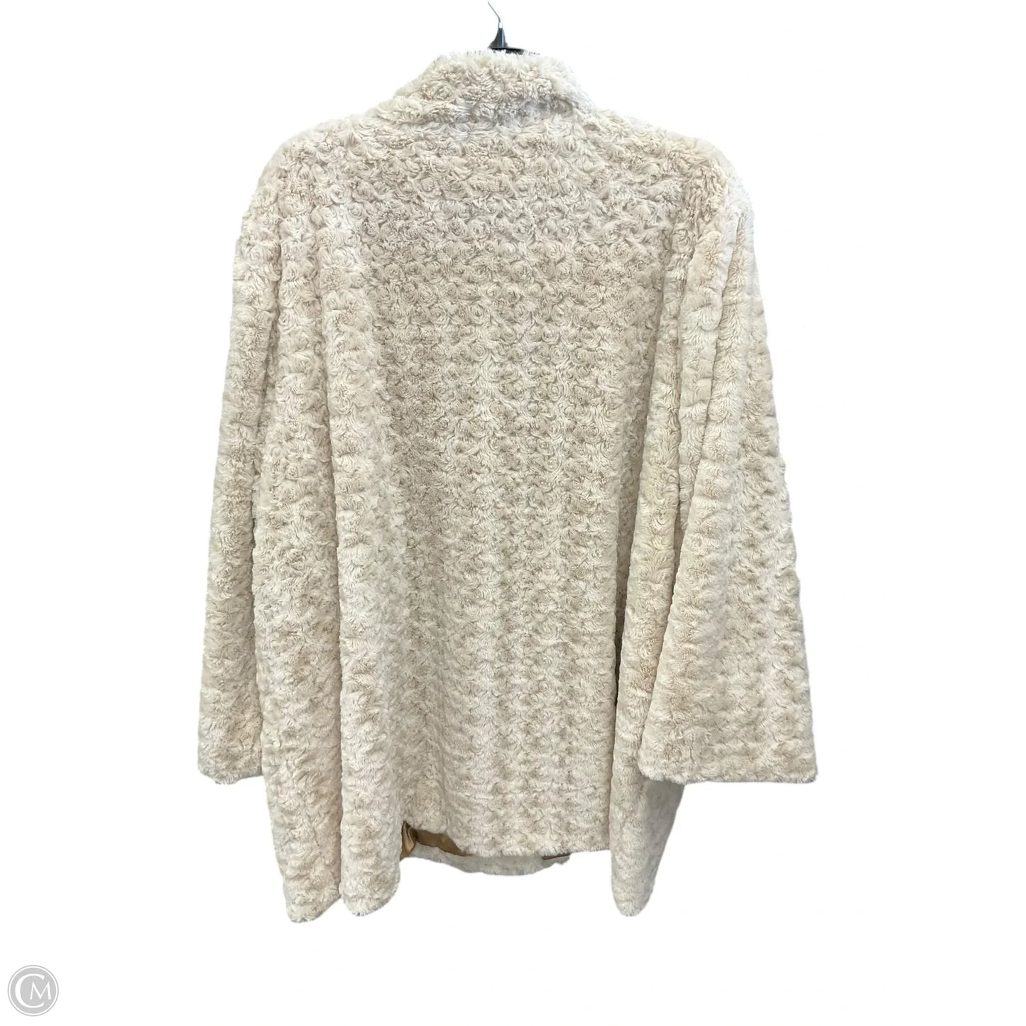 Coat Faux Fur & Sherpa By Dennis Basso Qvc In Cream, Size: 3x