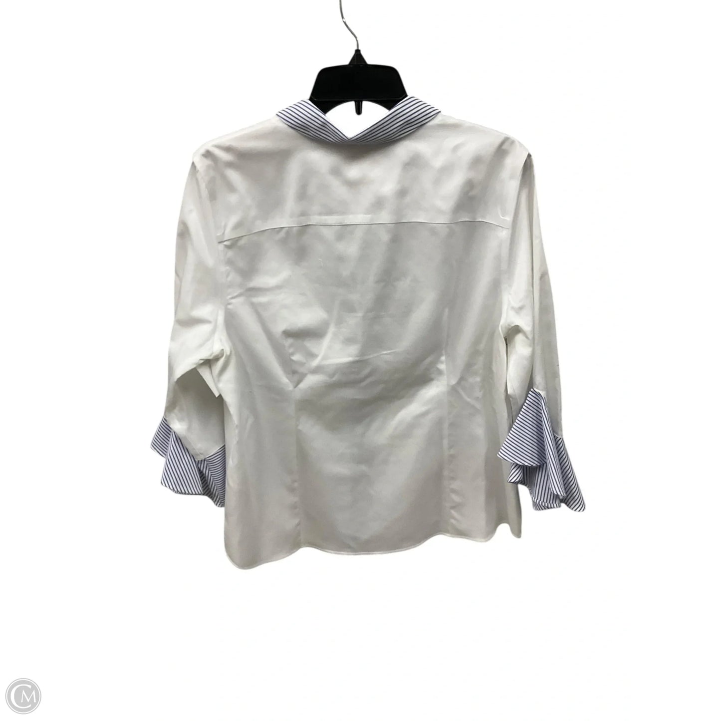 Blouse Long Sleeve By Chicos In White, Size: L