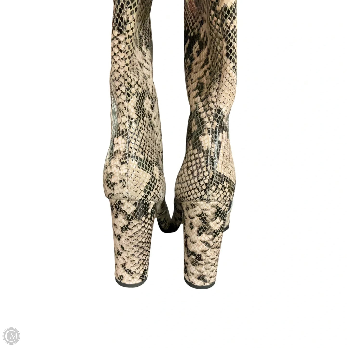 Boots Knee Heels By Cma In Snakeskin Print, Size: 8