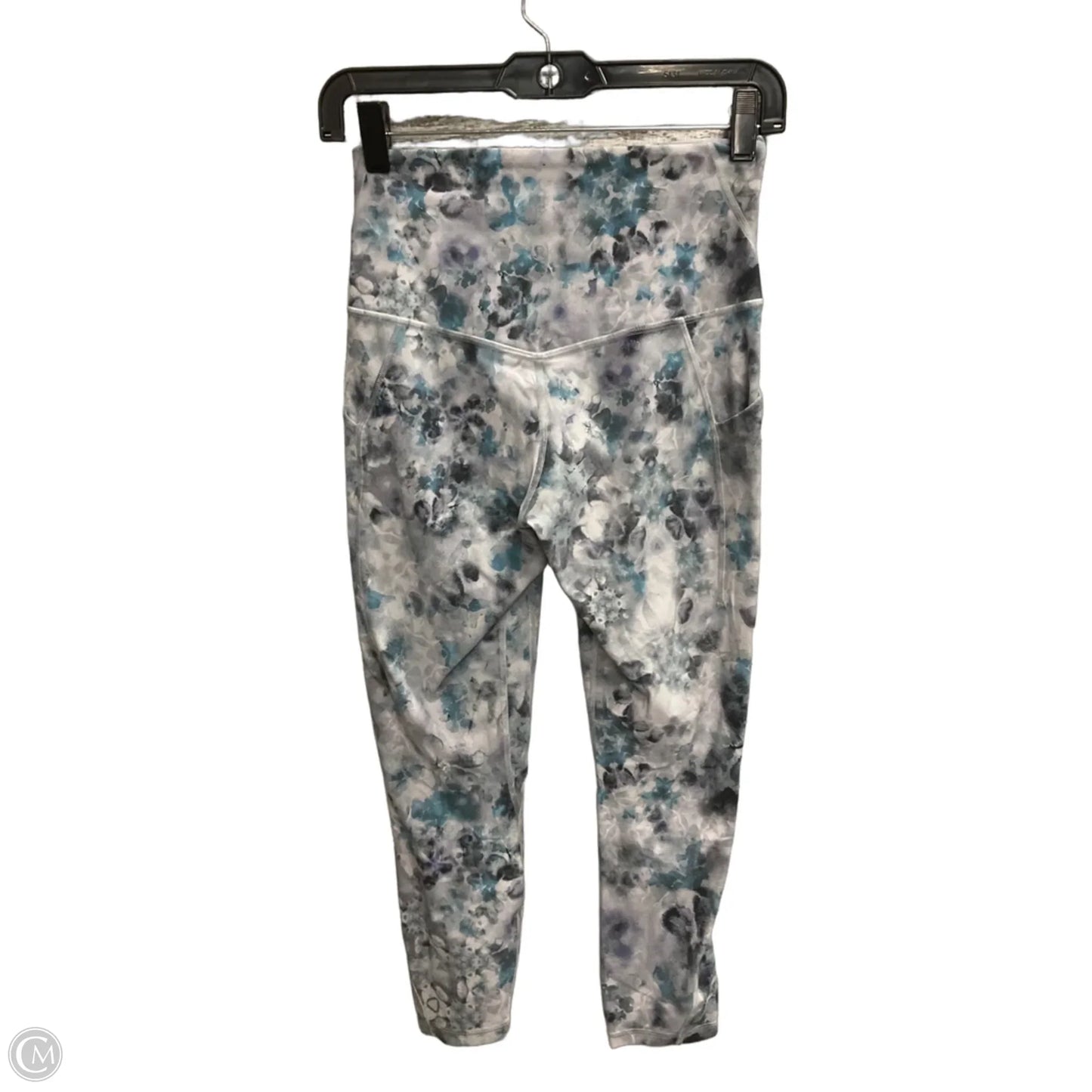 Athletic Leggings By Lululemon In Blue & Grey, Size: S