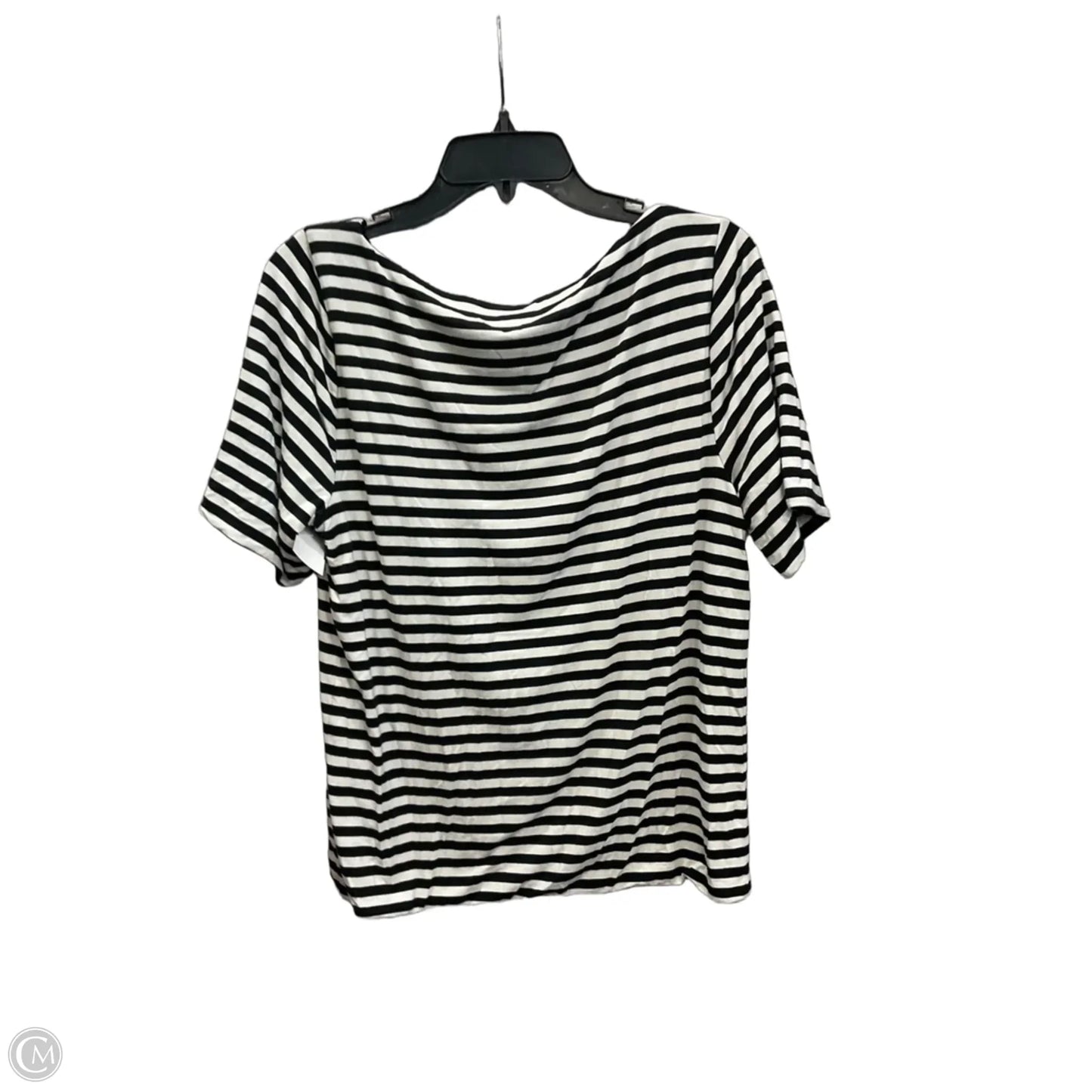 Top Short Sleeve By J. Crew In Black & White, Size: L