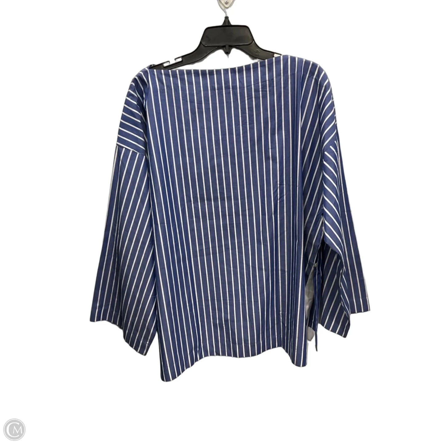 Top Long Sleeve By J. Crew In Blue & White, Size: Xxl