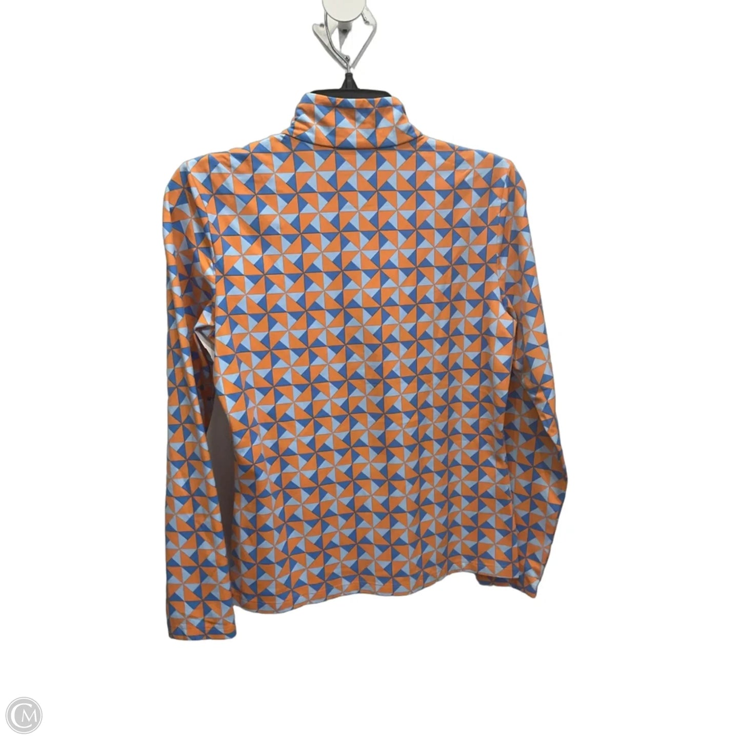 Athletic Sweatshirt Collar By J Mclaughlin In Blue & Orange, Size: M
