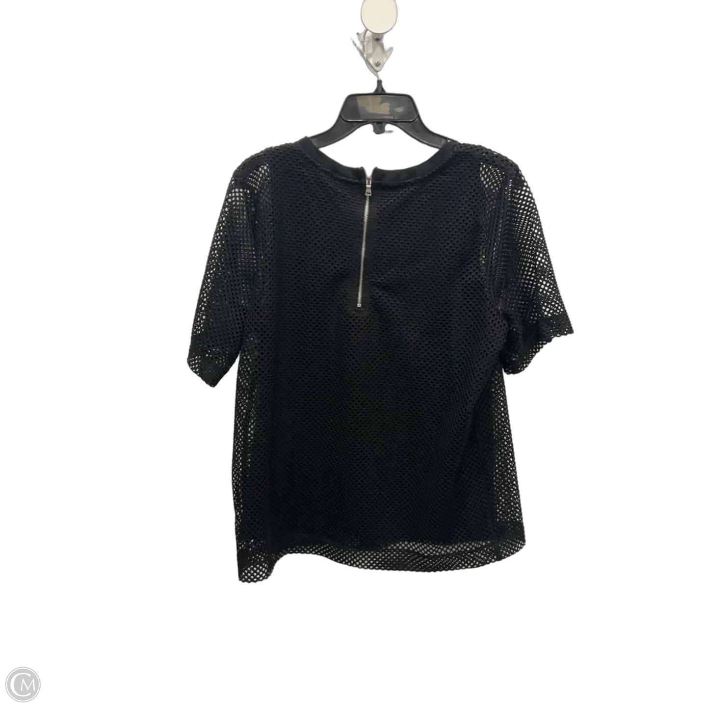 Top Short Sleeve By Banana Republic In Black, Size: L