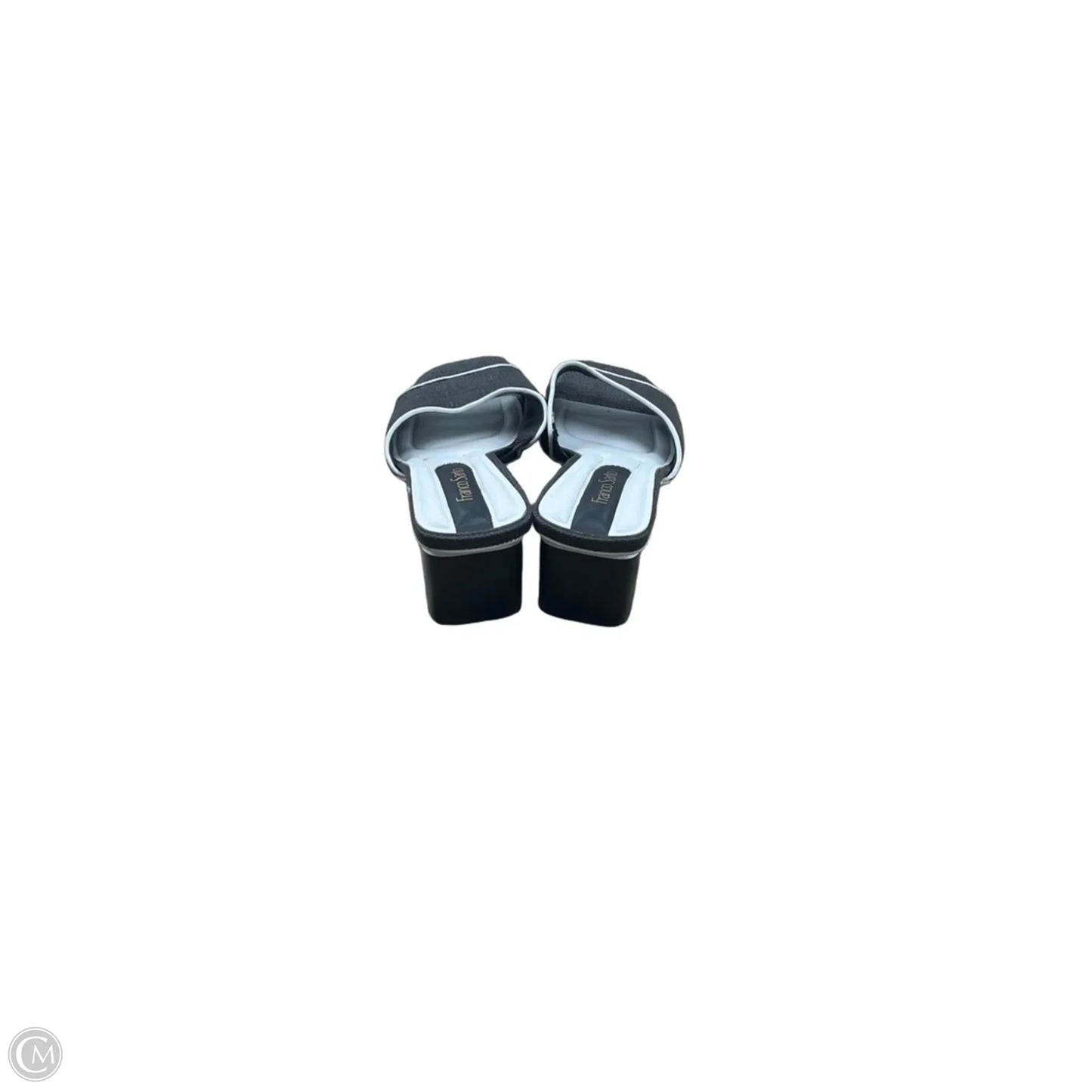 Sandals Heels Block By Franco Sarto In Black & White, Size: 7