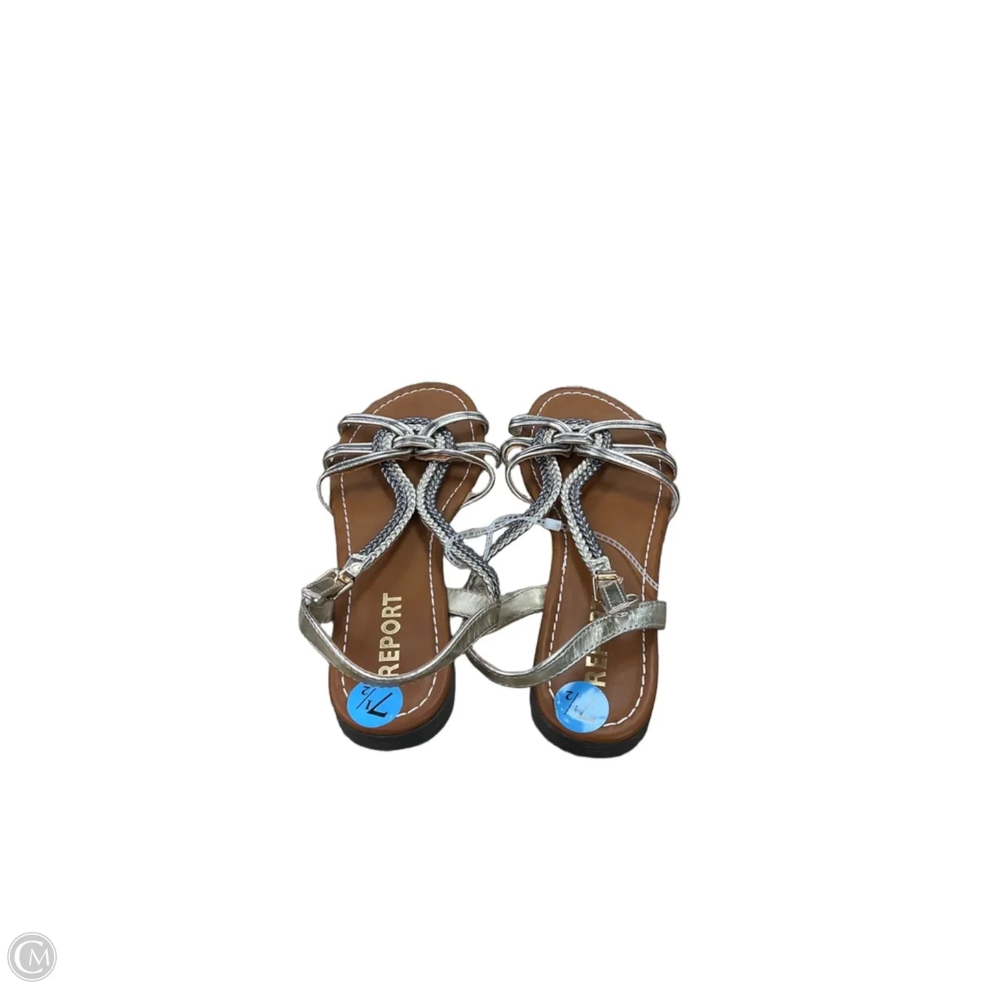Sandals Flats By Report In Gold, Size: 7.5
