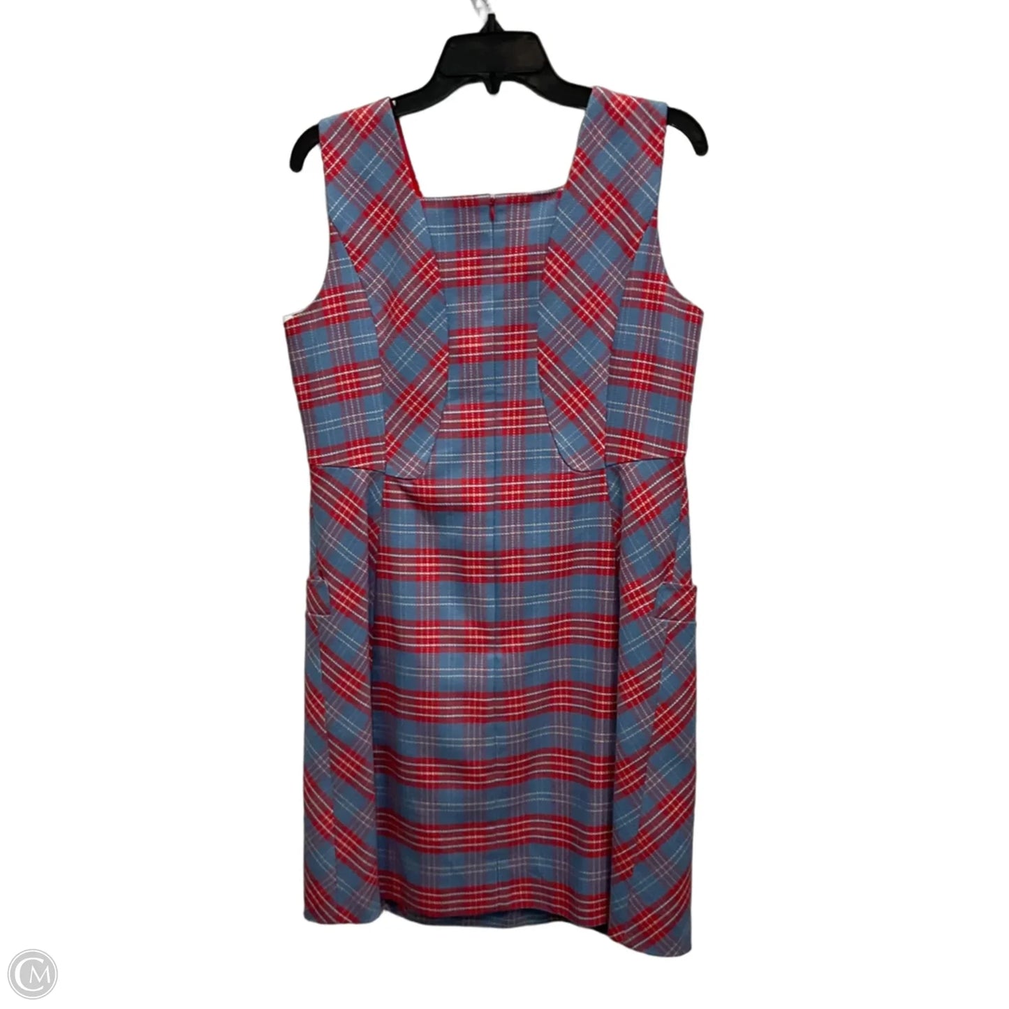 Dress Casual Midi By Brooks Brothers In Blue & Red, Size: M