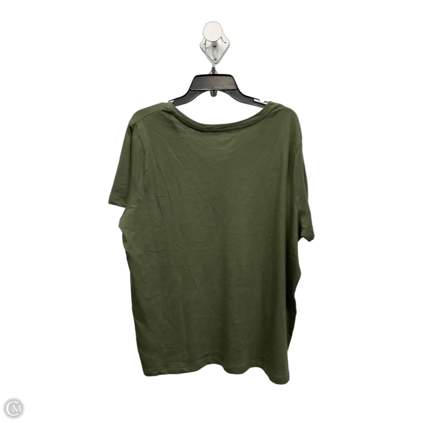 Top Short Sleeve Basic By Time And Tru In Green, Size: 3x