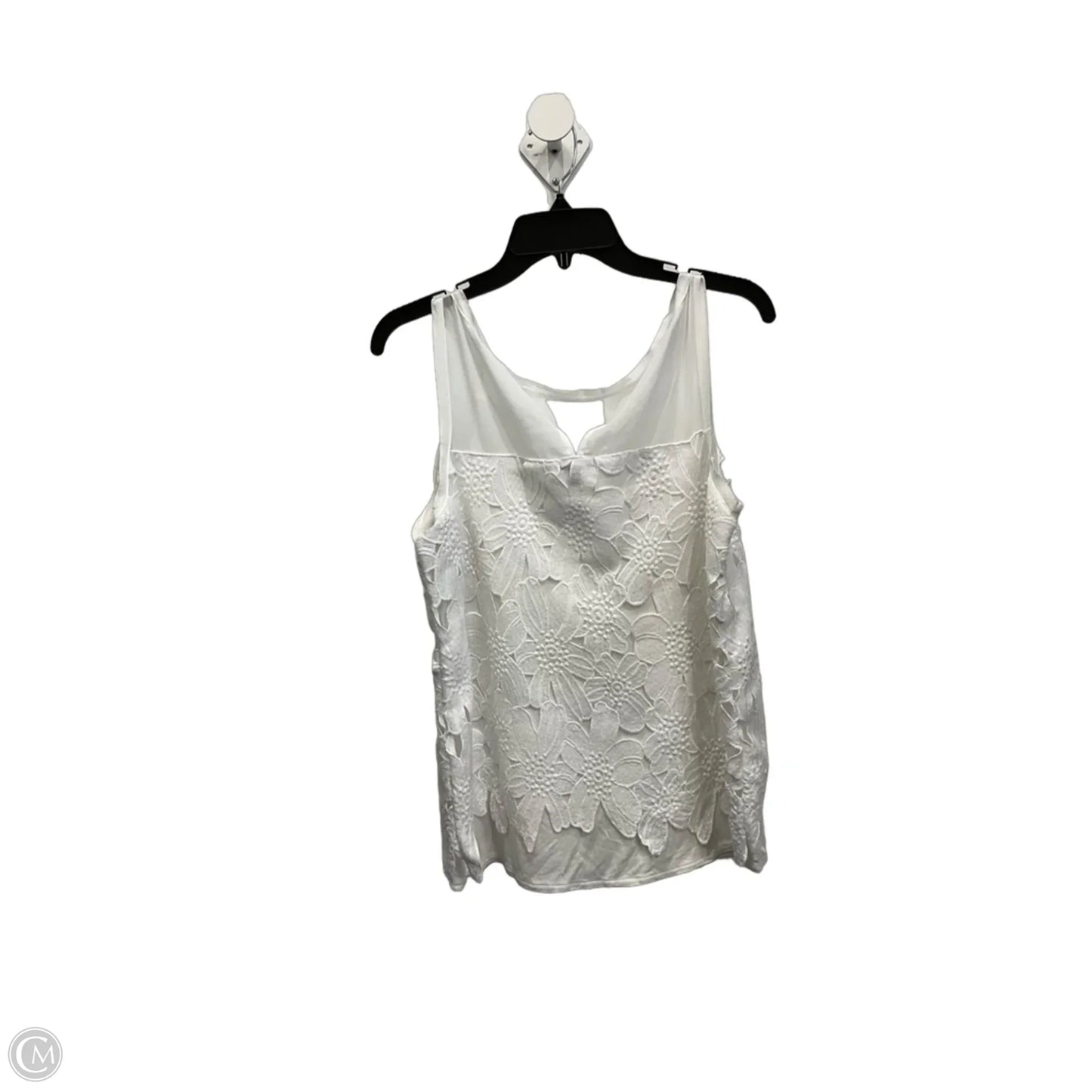 Top Sleeveless By Ann Taylor In White, Size: Mp
