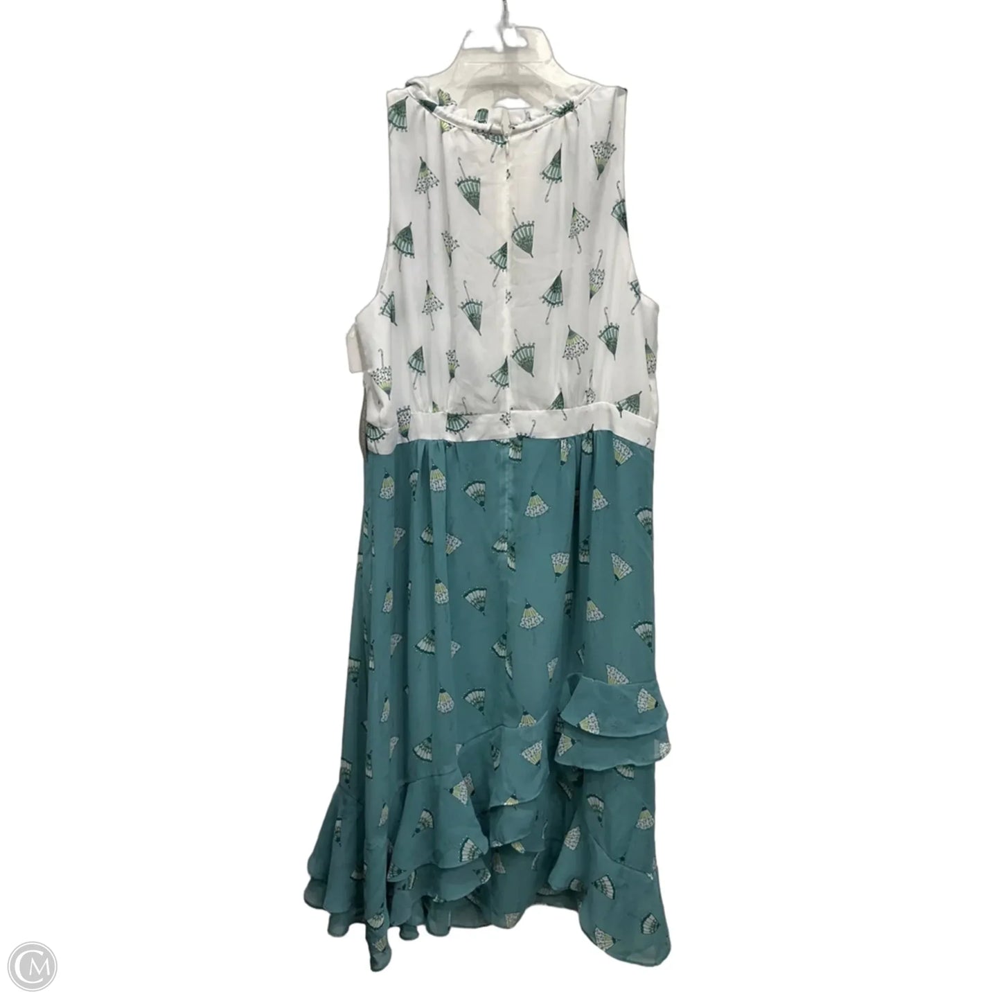 Dress Casual Midi By Eva Mendes In Blue & White, Size: Xxl