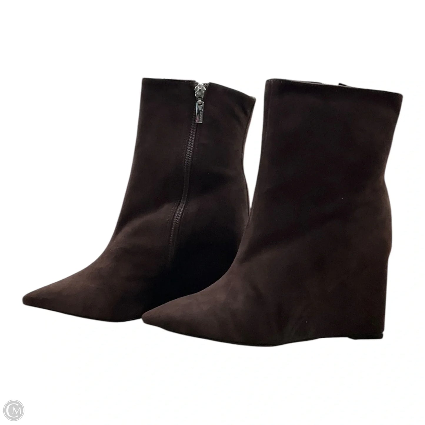 Boots Ankle Heels By Clothes Mentor In Brown, Size: 7