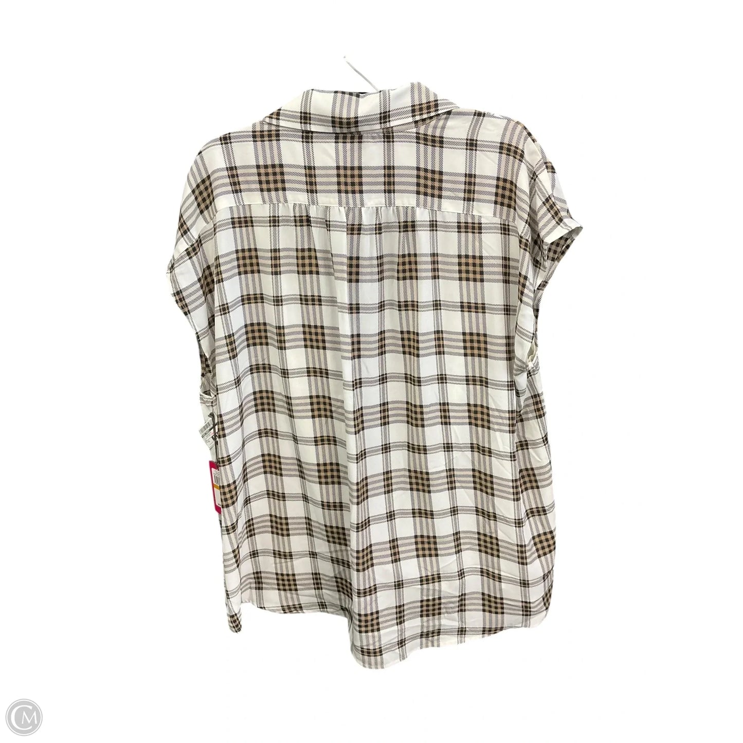Top Sleeveless By Vince Camuto In Plaid Pattern, Size: 3x
