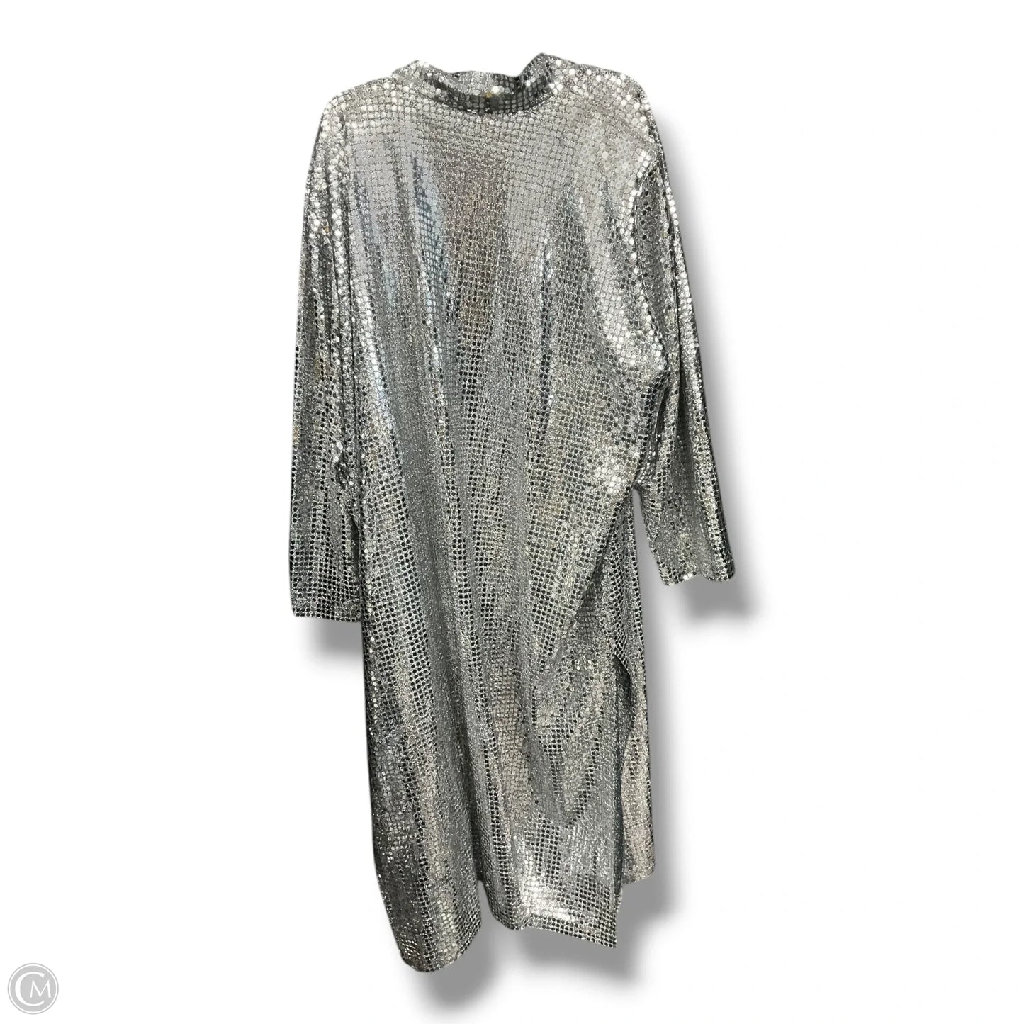 Cardigan By Clothes Mentor In Silver, Size: 1x