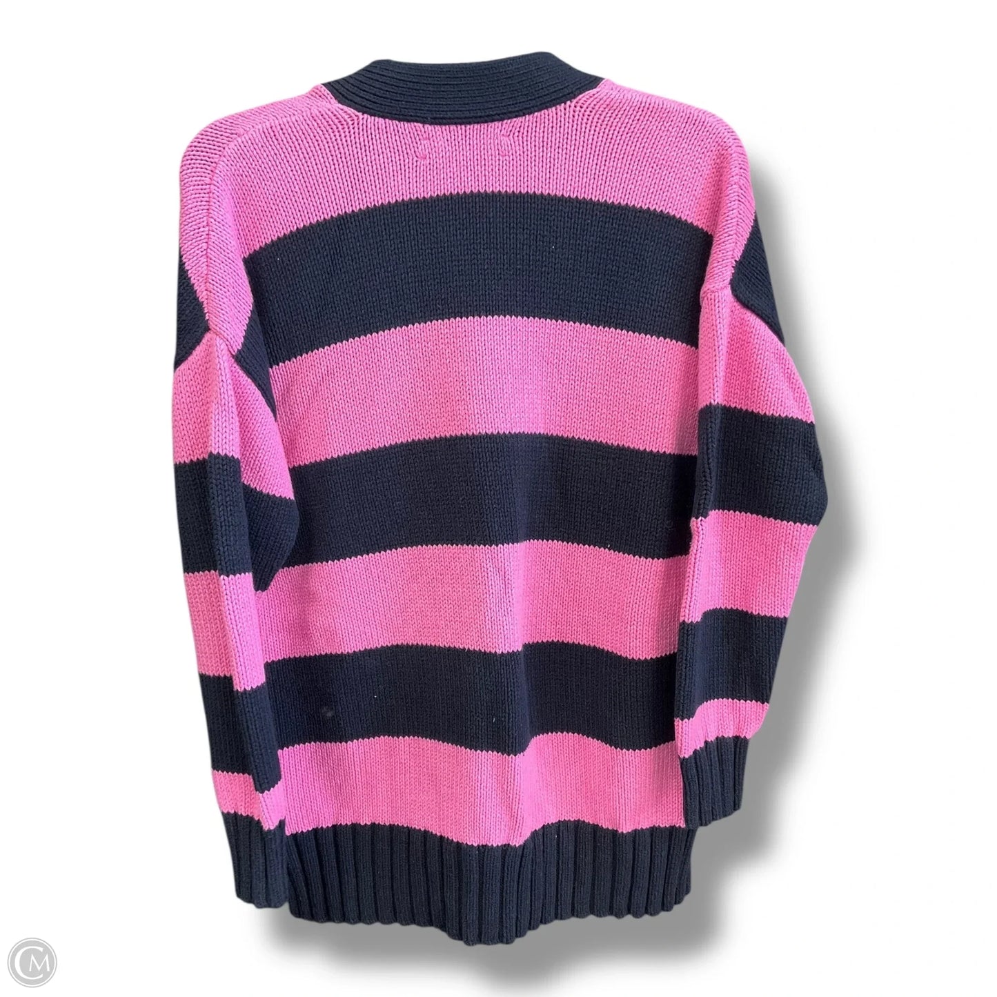 Sweater Cardigan By Loft In Blue & Pink, Size: M