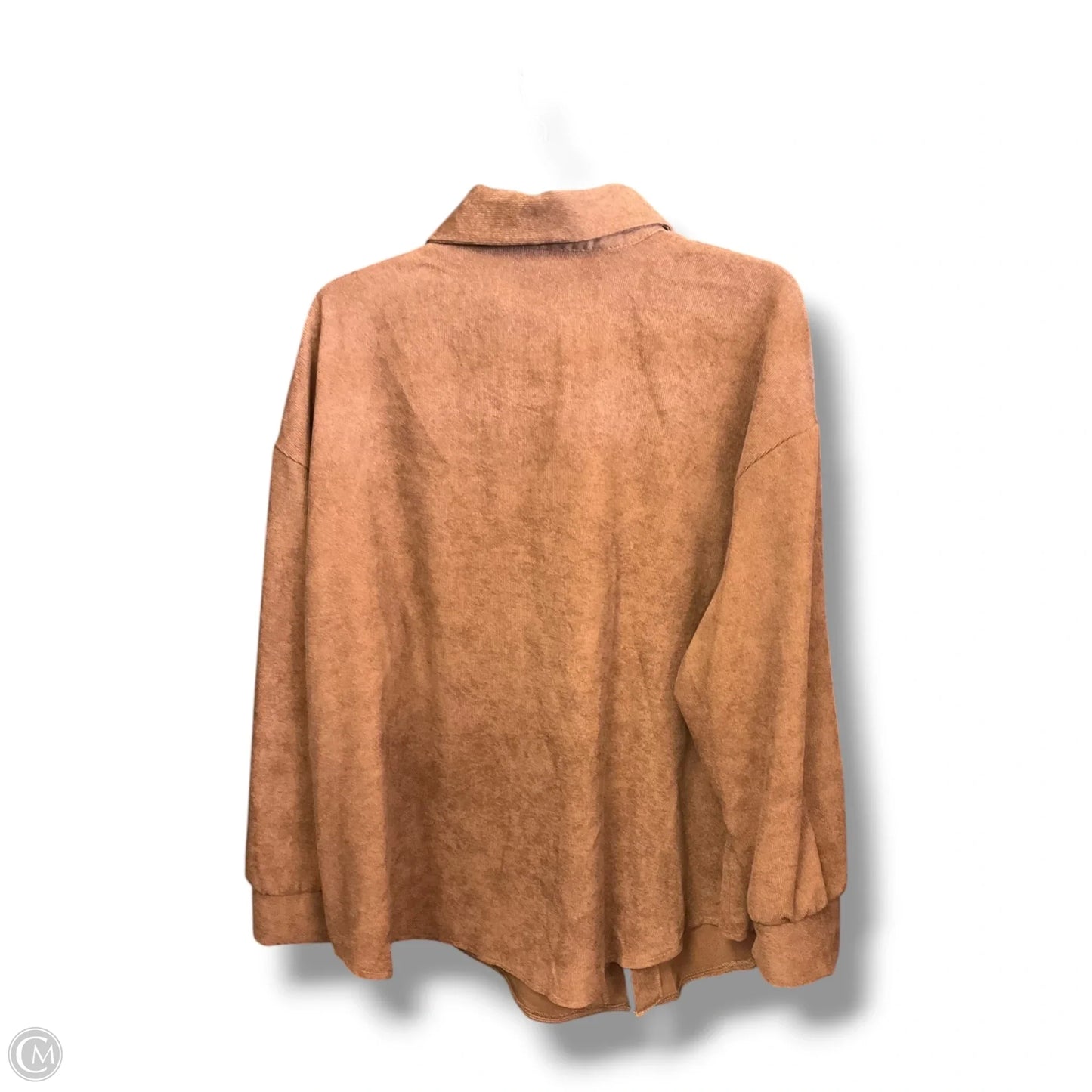 Blouse Long Sleeve By Shein In Brown, Size: 2x