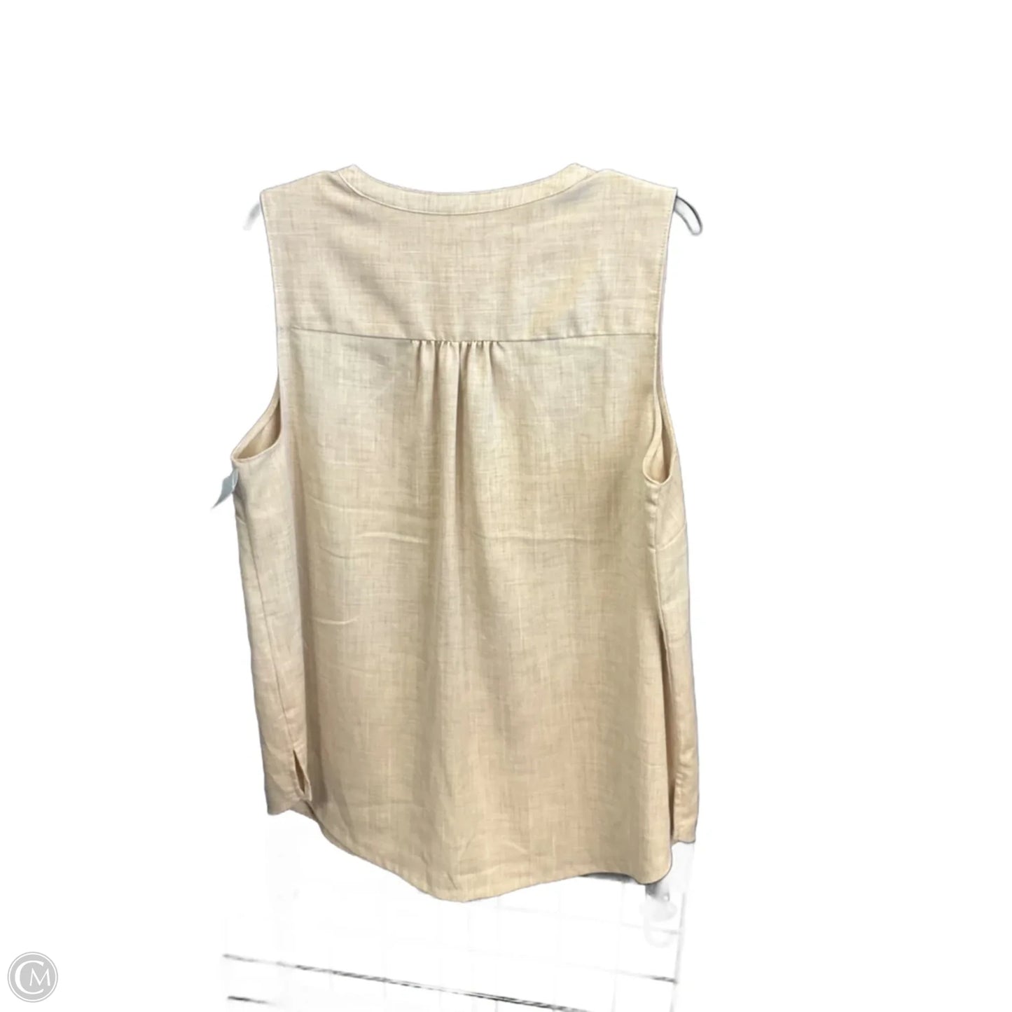 Top Sleeveless By Liz Claiborne In Tan, Size: Xl