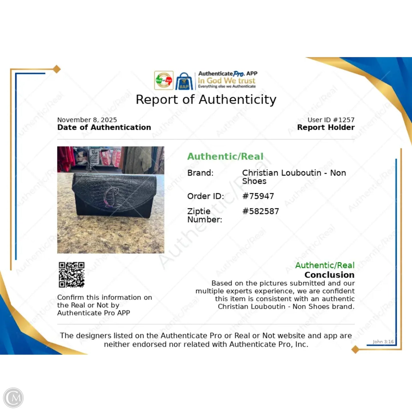 Crossbody Luxury Designer By Christian Louboutin, Size: Medium