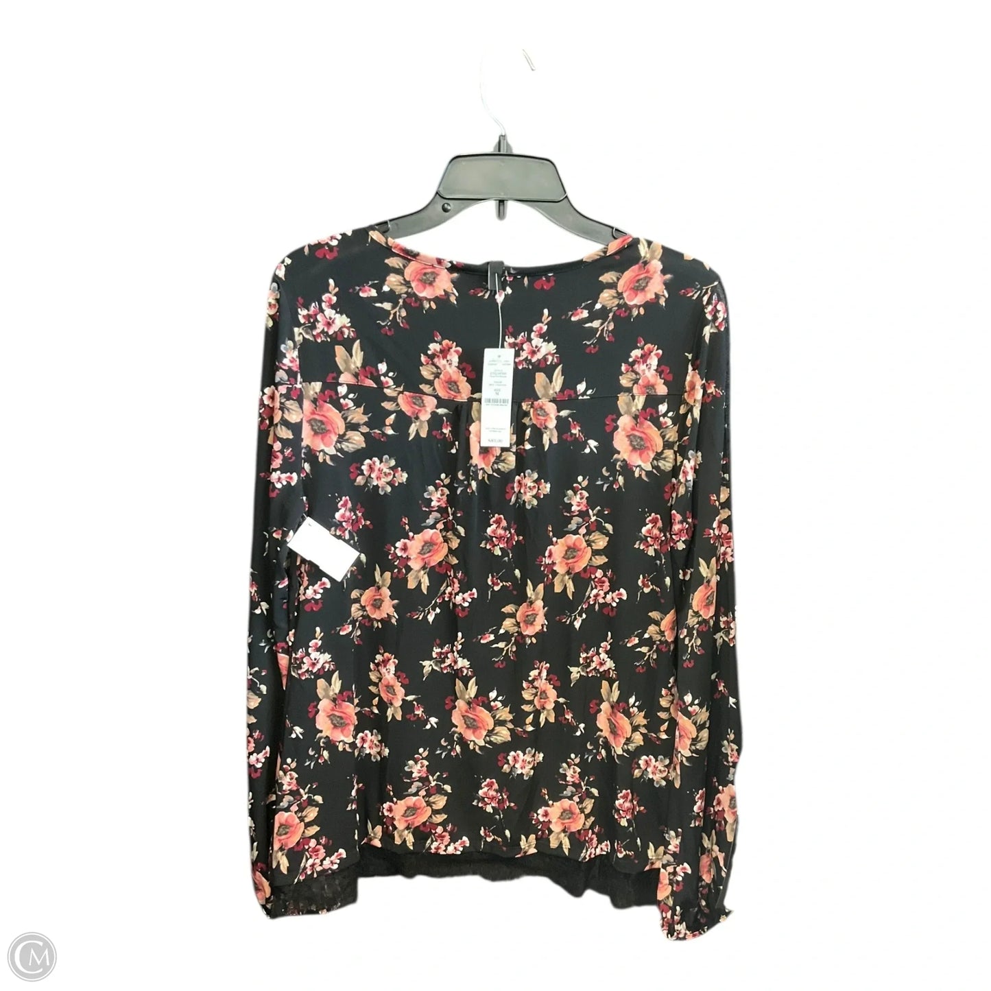 Top Long Sleeve By White House Black Market In Floral Print, Size: M