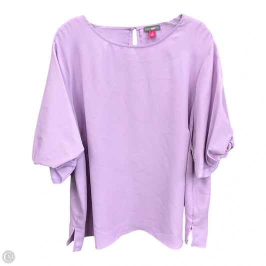 Top Short Sleeve By Vince Camuto In Purple, Size: 3x