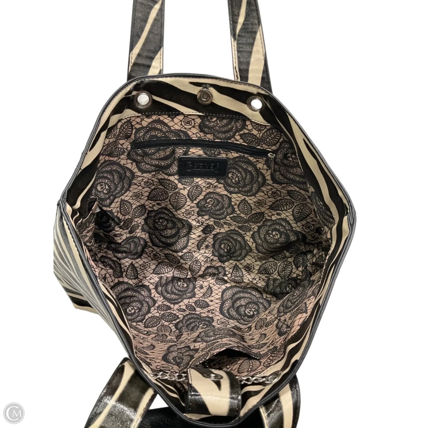 Handbag Leather By Carlos By Carlos Santana, Size: Large
