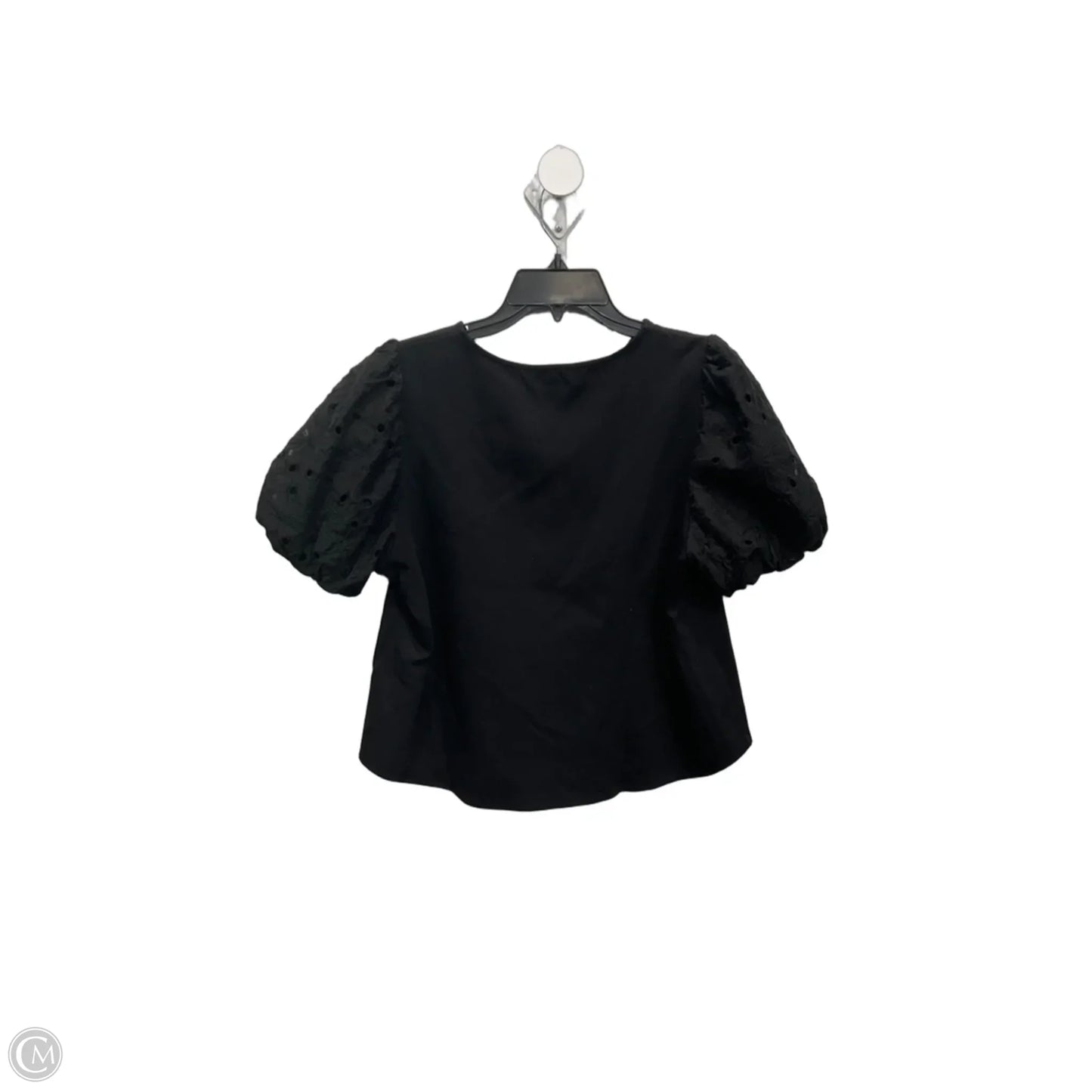Top Short Sleeve Basic By Adrianna Papell In Black, Size: M
