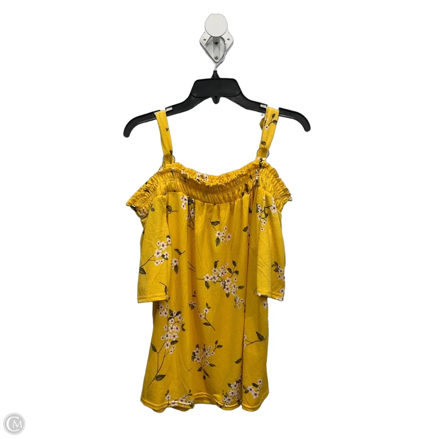 Top Short Sleeve By Melloday In Yellow, Size: 1x