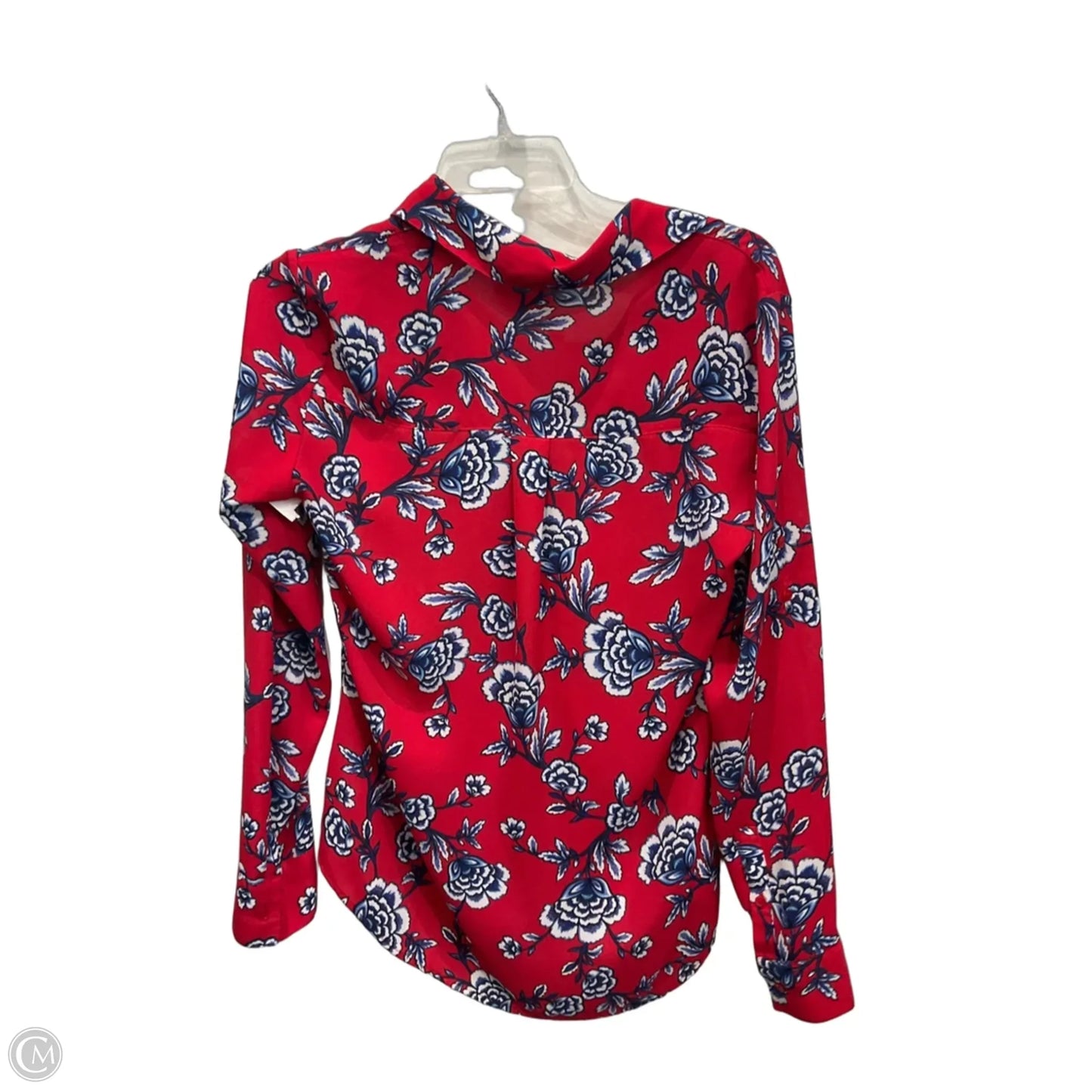 Blouse Long Sleeve By Express In Red, Size: S