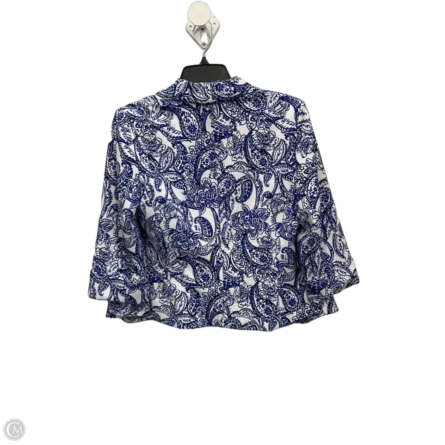 Blazer By Black Label In Blue & White, Size: M