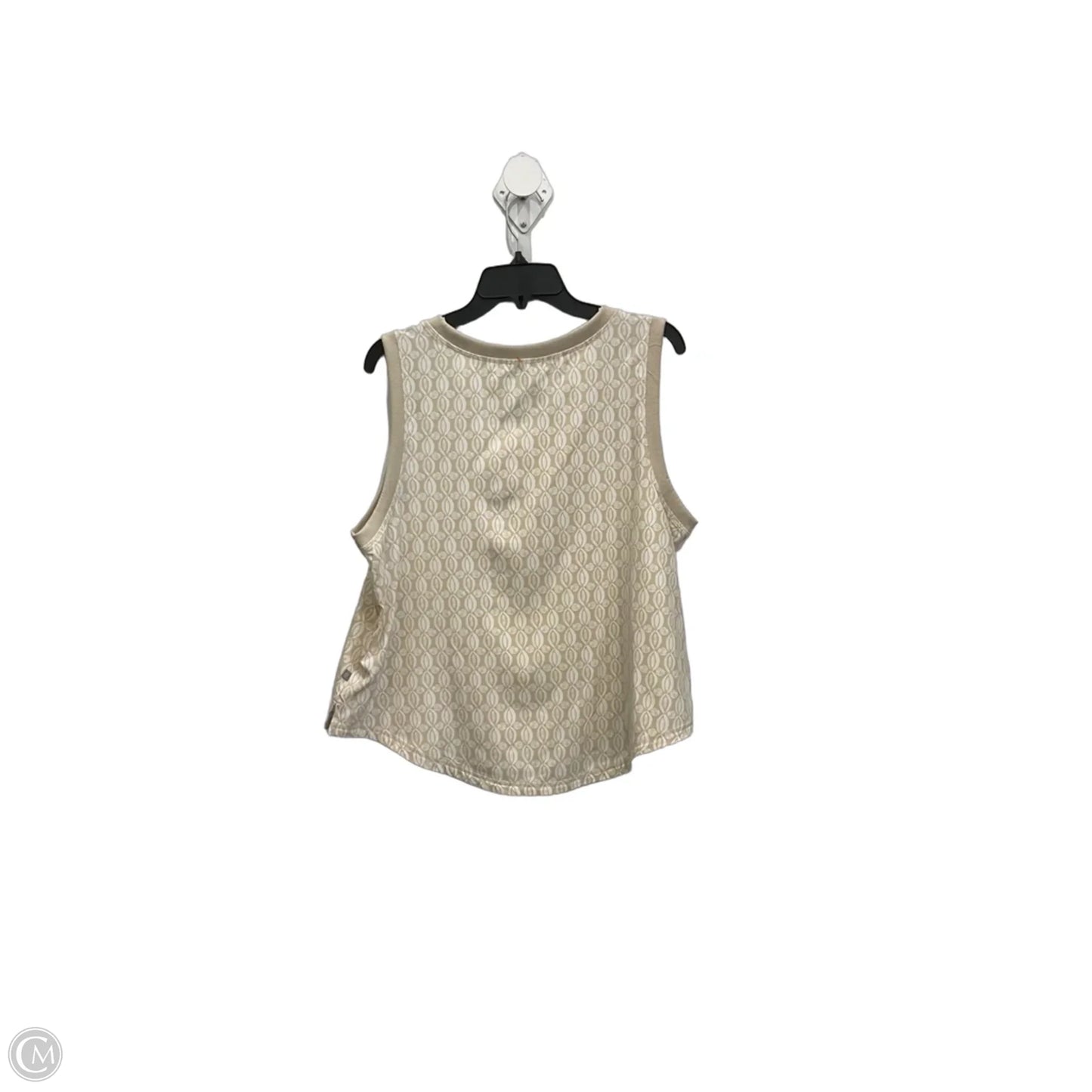 Top Sleeveless By Talbots In Cream & White, Size: L