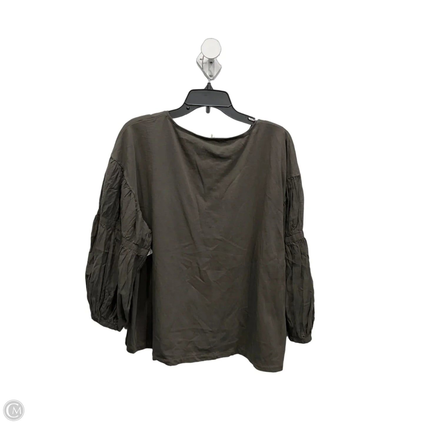 Top Long Sleeve By Madewell In Green, Size: Xl