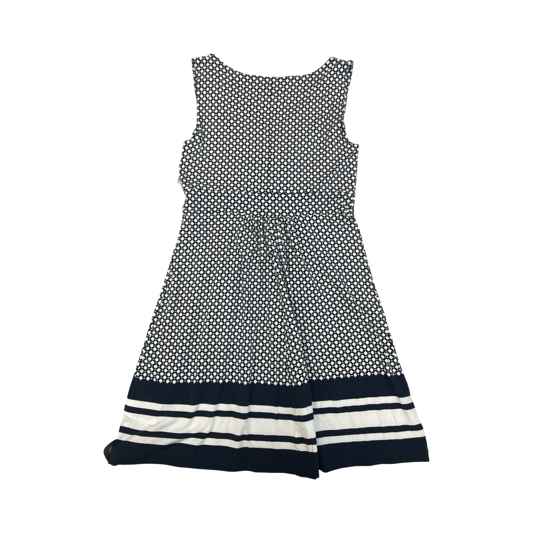 Dress Casual Midi By Lands End In Blue & White, Size:Mp