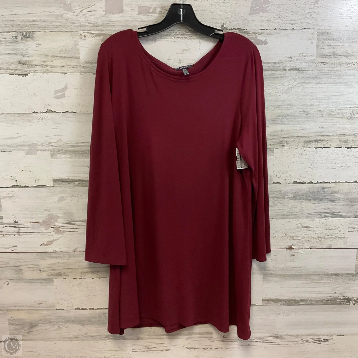 Tunic Long Sleeve By Eileen Fisher In Red, Size: Xl