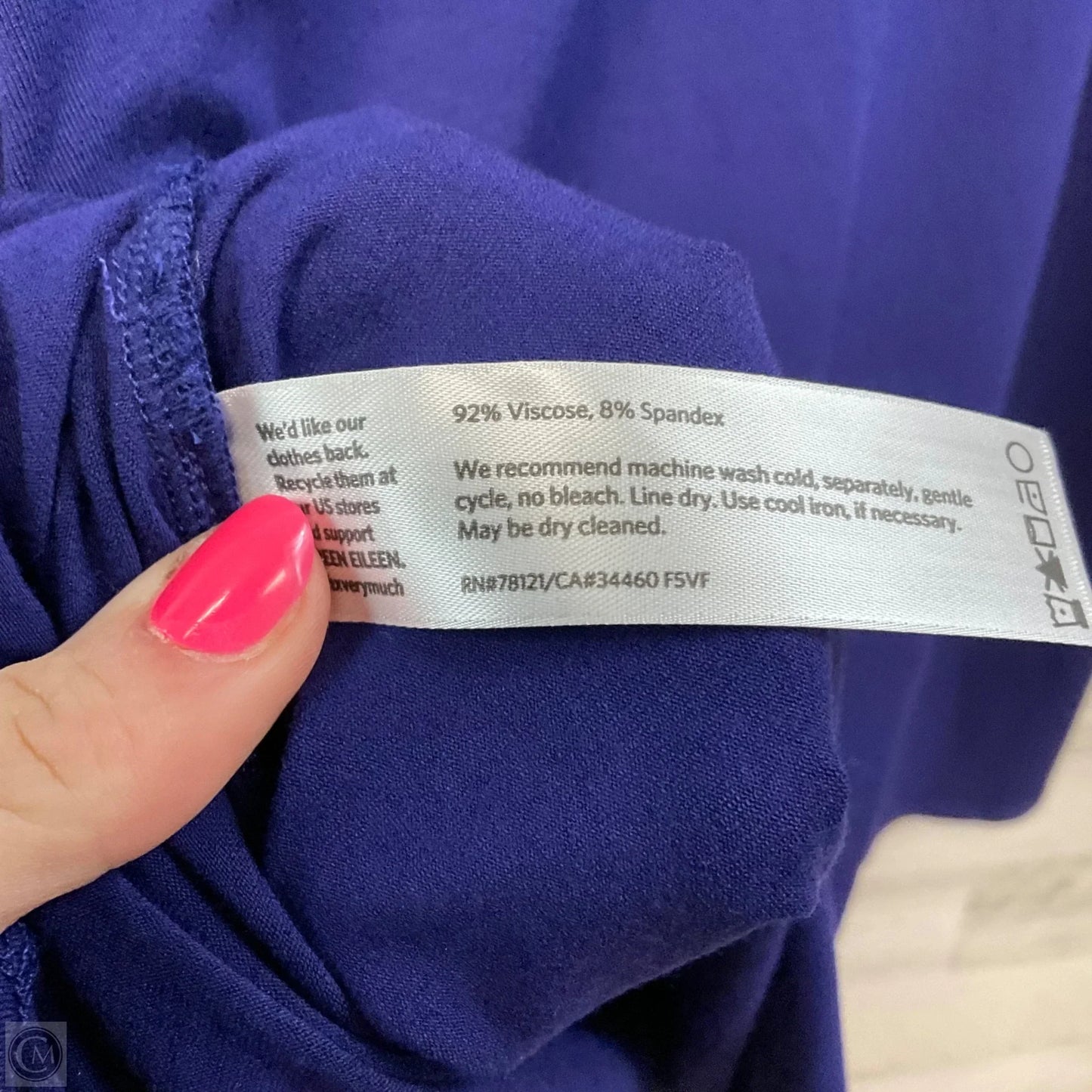 Tunic Long Sleeve By Eileen Fisher In Blue, Size: Xl